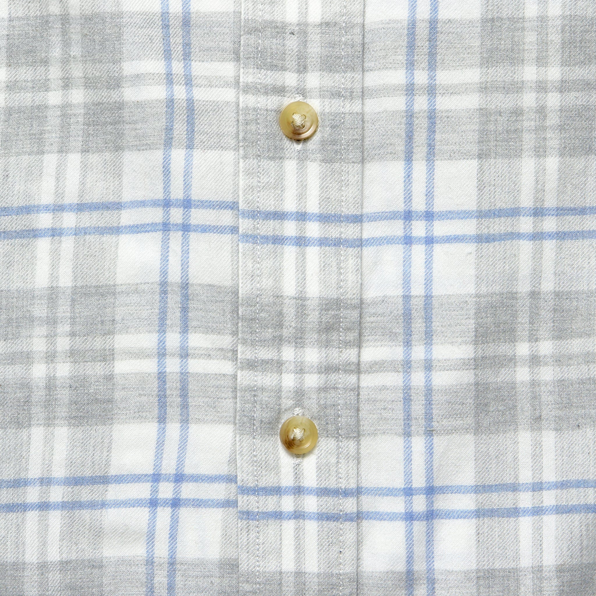 Stretch Featherweight Flannel - Grey Cream Plaid - Image 3