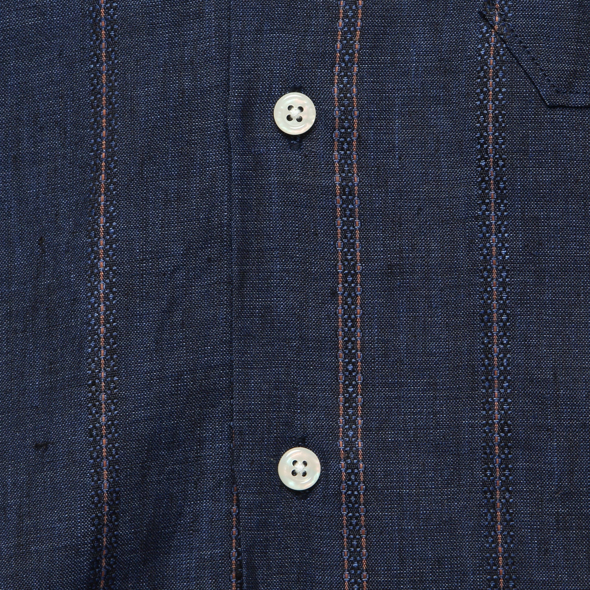 Stripe Linen Road Shirt - Indigo - Image 3