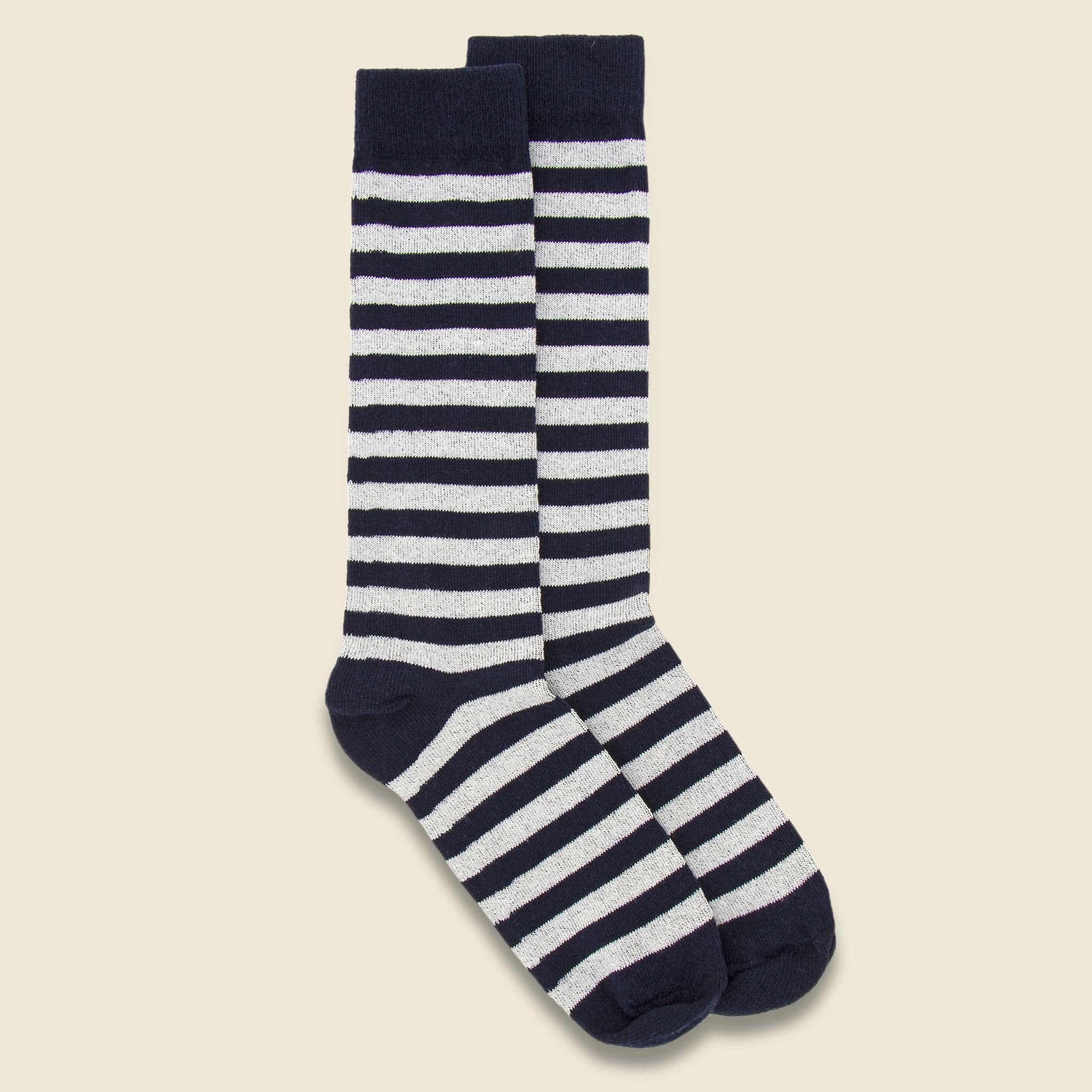 Stripe Sock - Navy/White