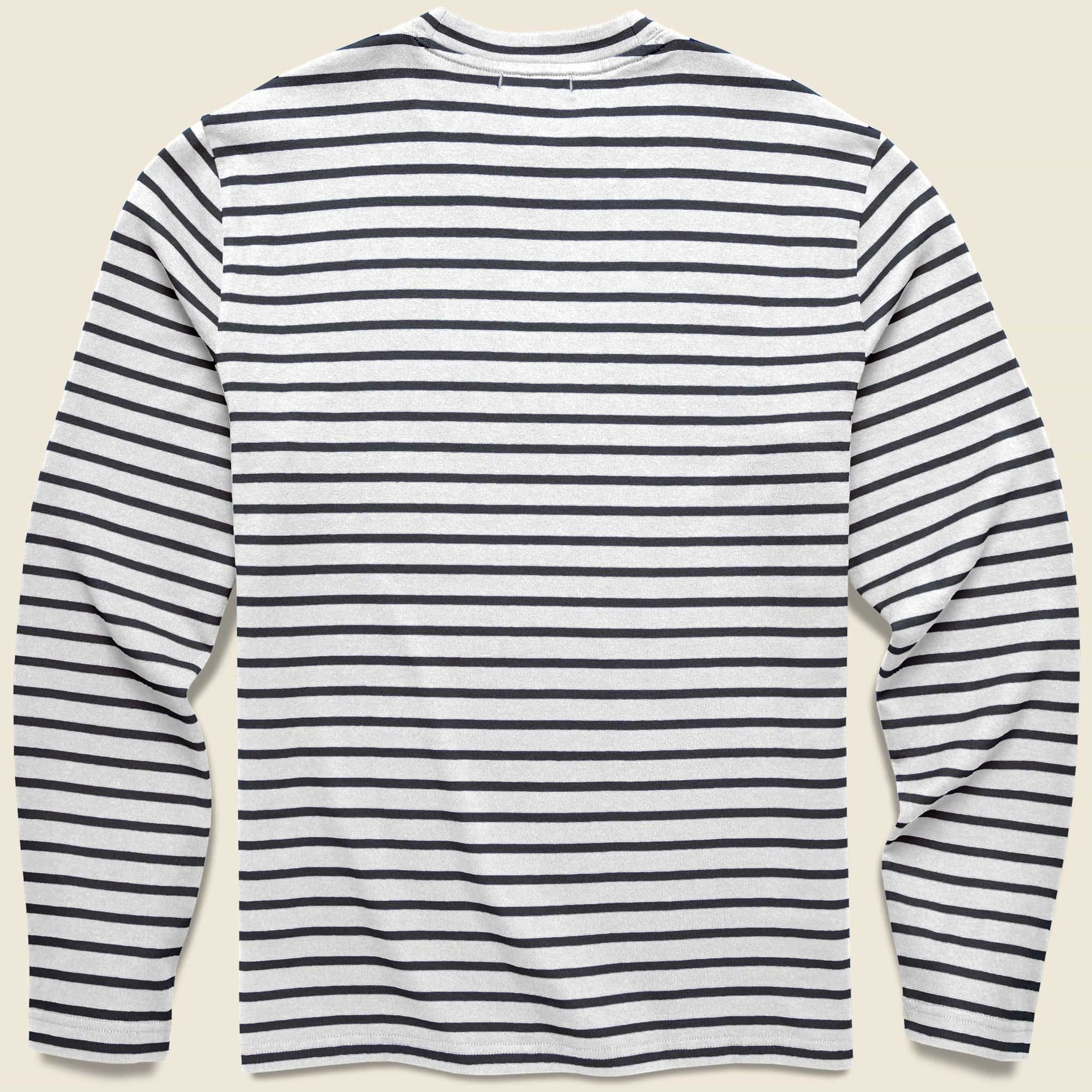 Striped Touch Down Tee - Natural/Navy - Image 2