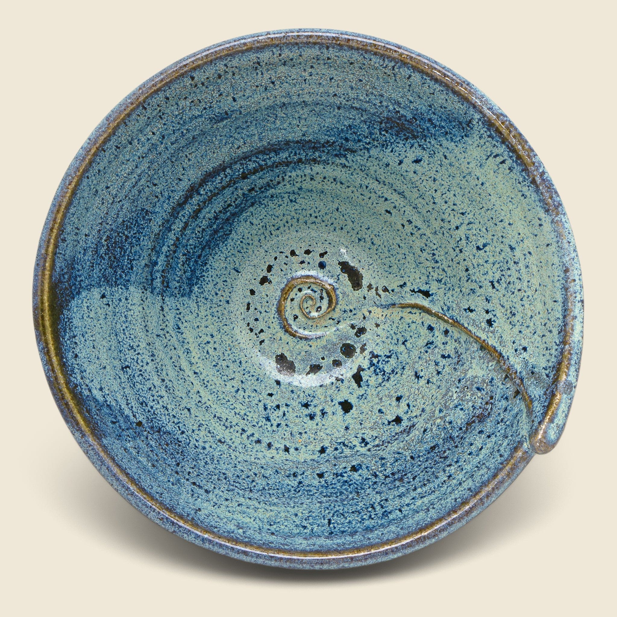 Studio Pottery Bowl - Blue - Image 2