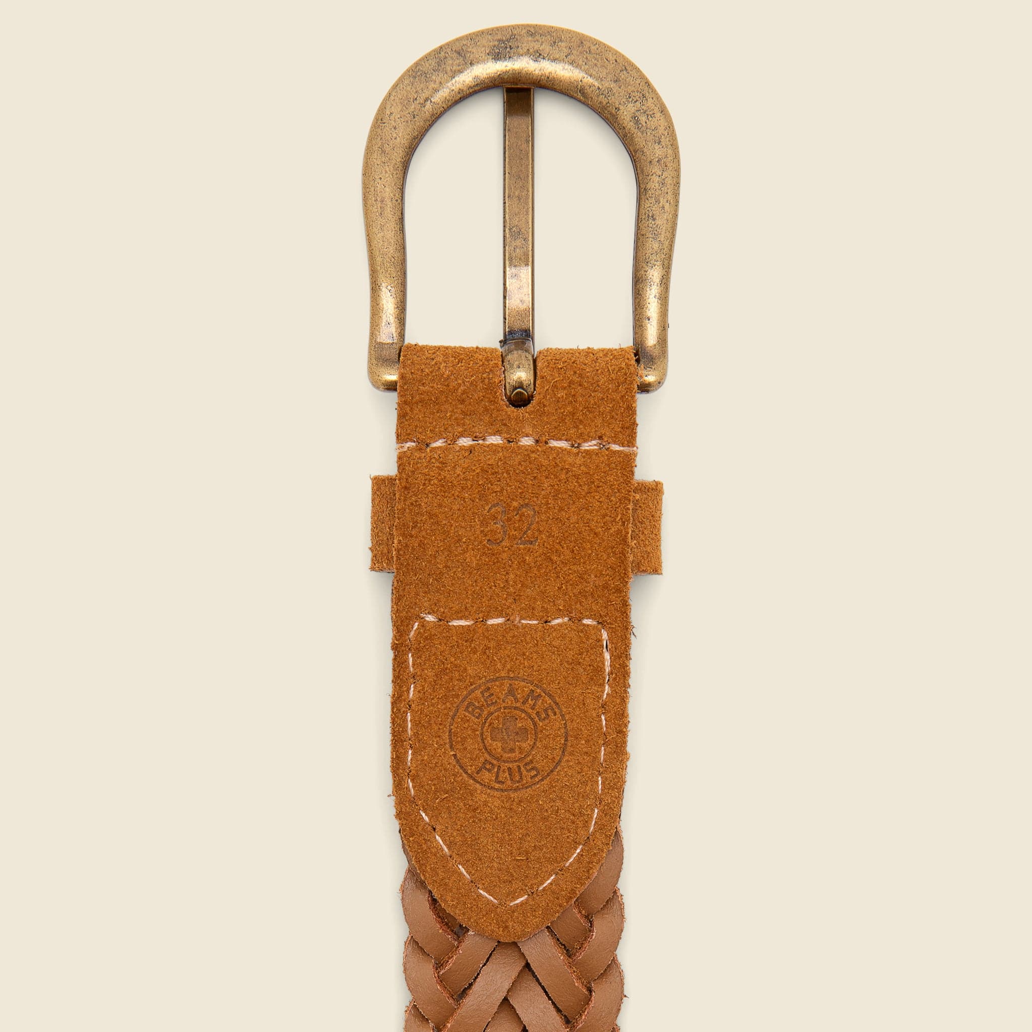 Suede Mesh Belt - Tan - Image 2