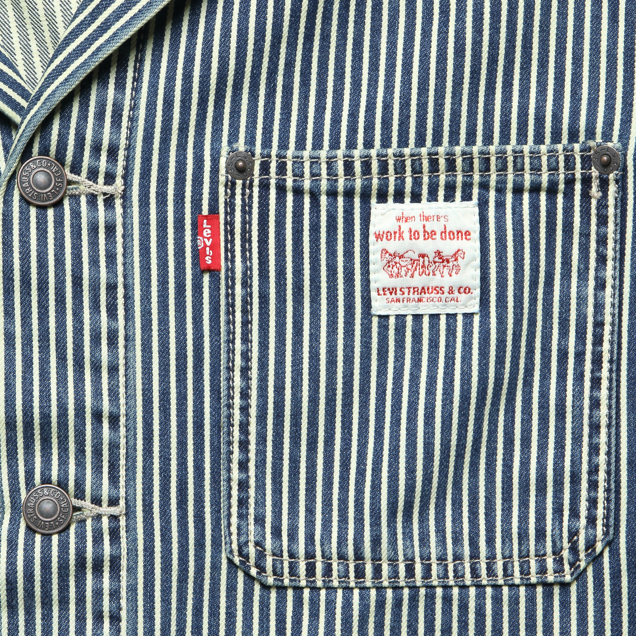 Sunrise Trucker Jacket - Aged Railroad Stripe - Image 3