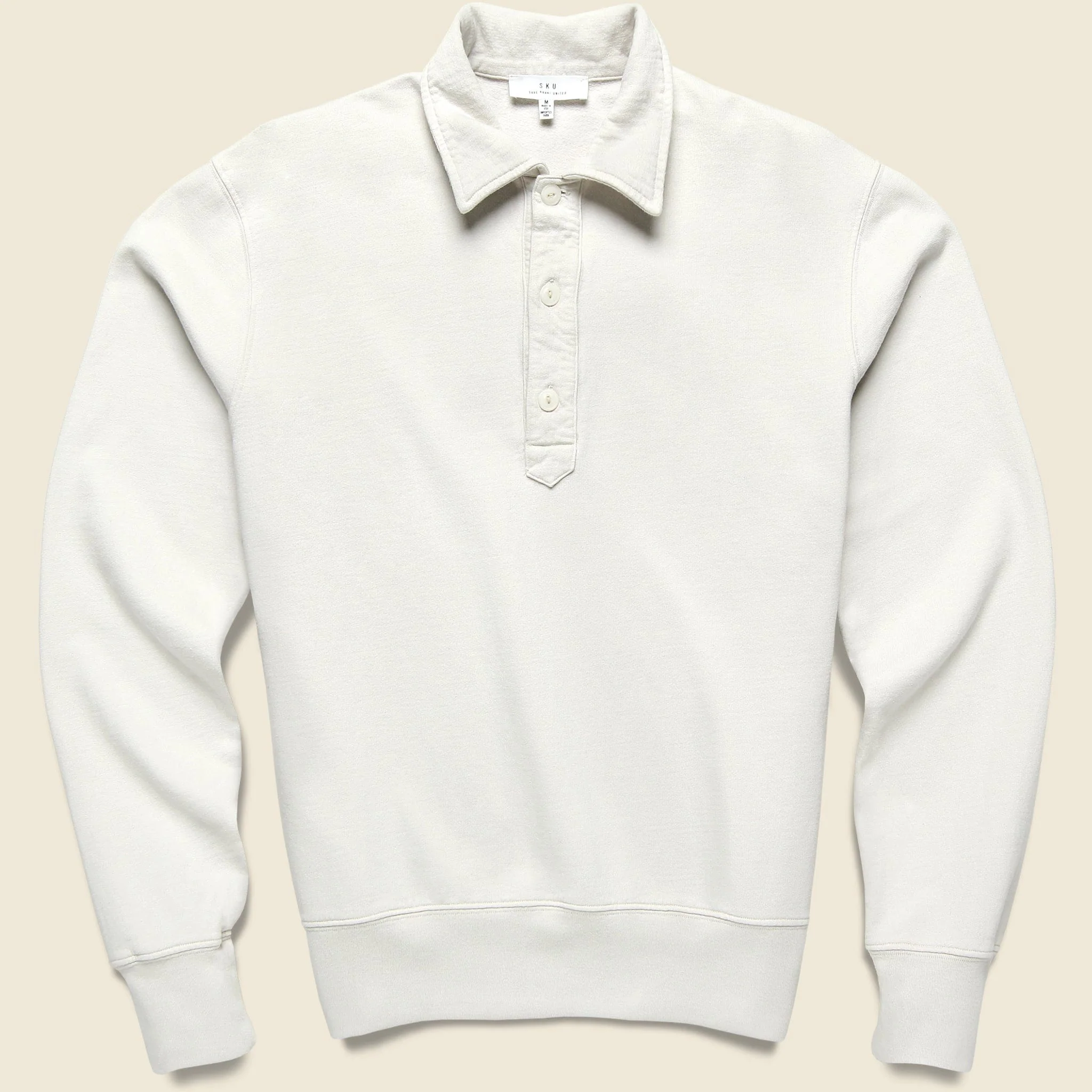 Supima Fleece Polo - Ash
