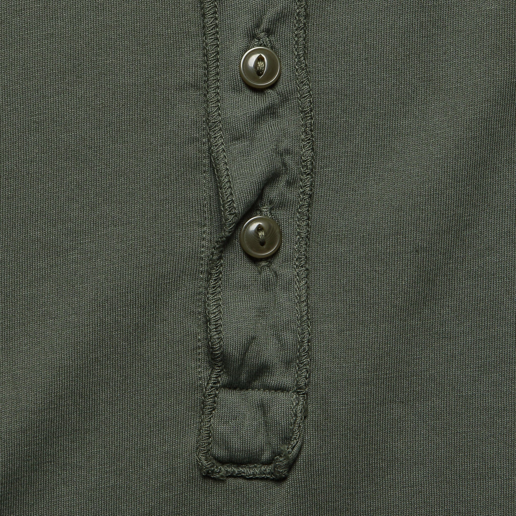 Supima Jersey Henley - Basil - Image 3