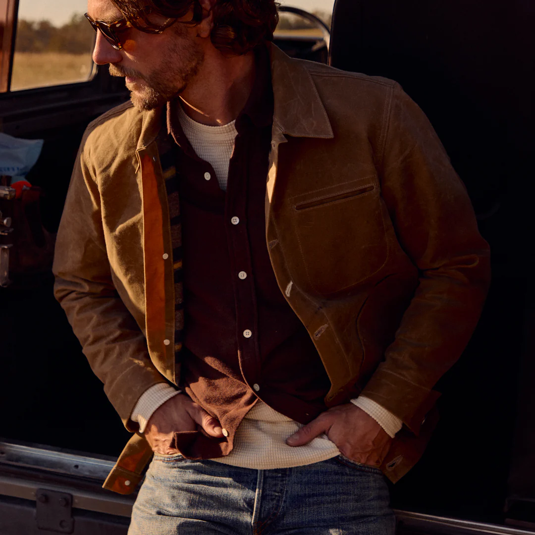 Supply Jacket - Blanket Lined Waxed Tan Ridgeline - Image 4