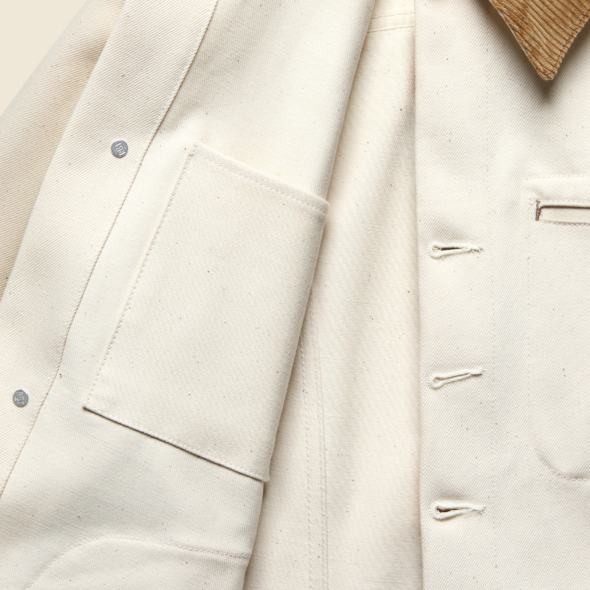 Supply Jacket - Cord Collar Ecru - Image 3