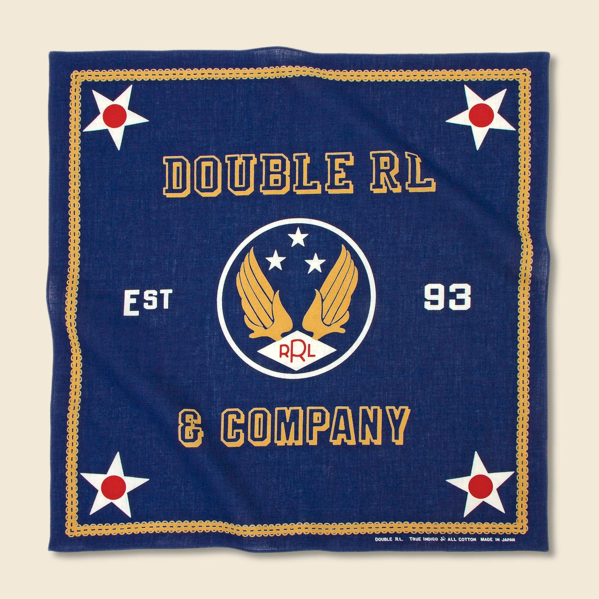 Surplus Bandana - Indigo/Cream/Red/Gold