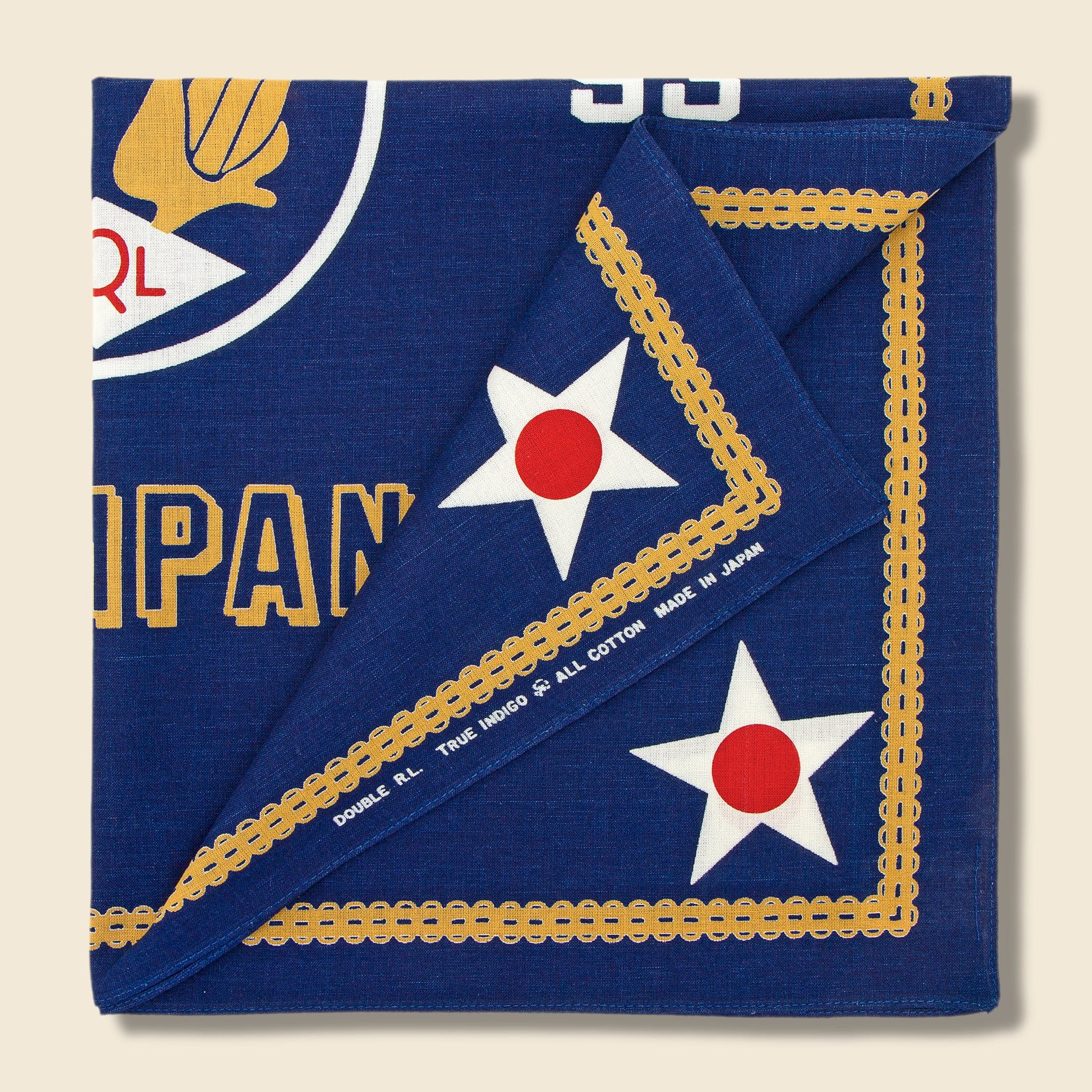 Surplus Bandana - Indigo/Cream/Red/Gold - Image 2