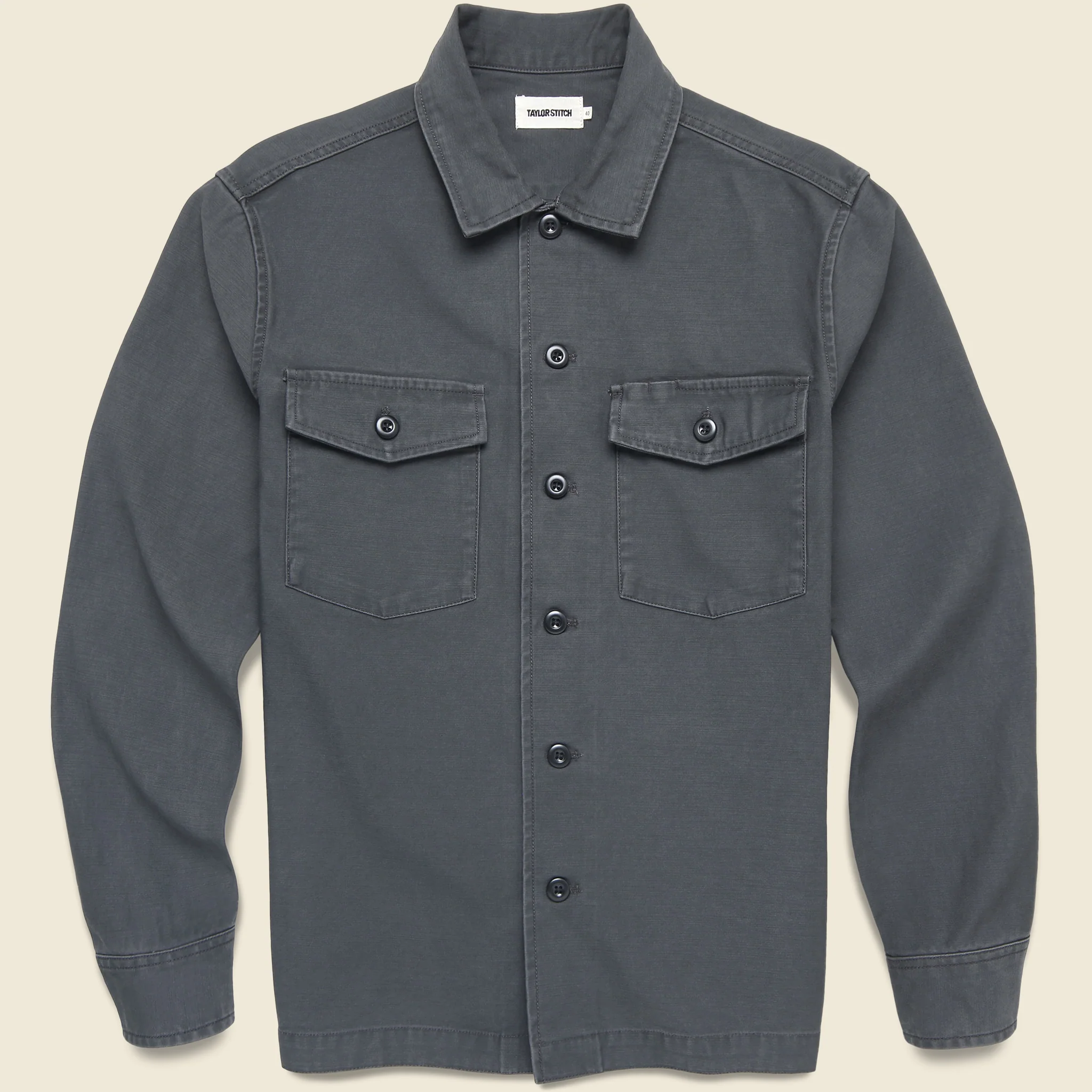 Surplus Shirt - Faded Black Sateen