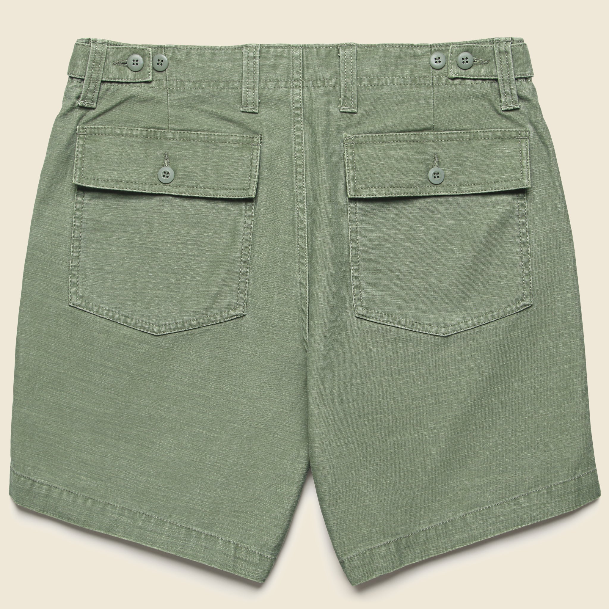 7" Surplus Shorts - Olive Sateen - Image 4
