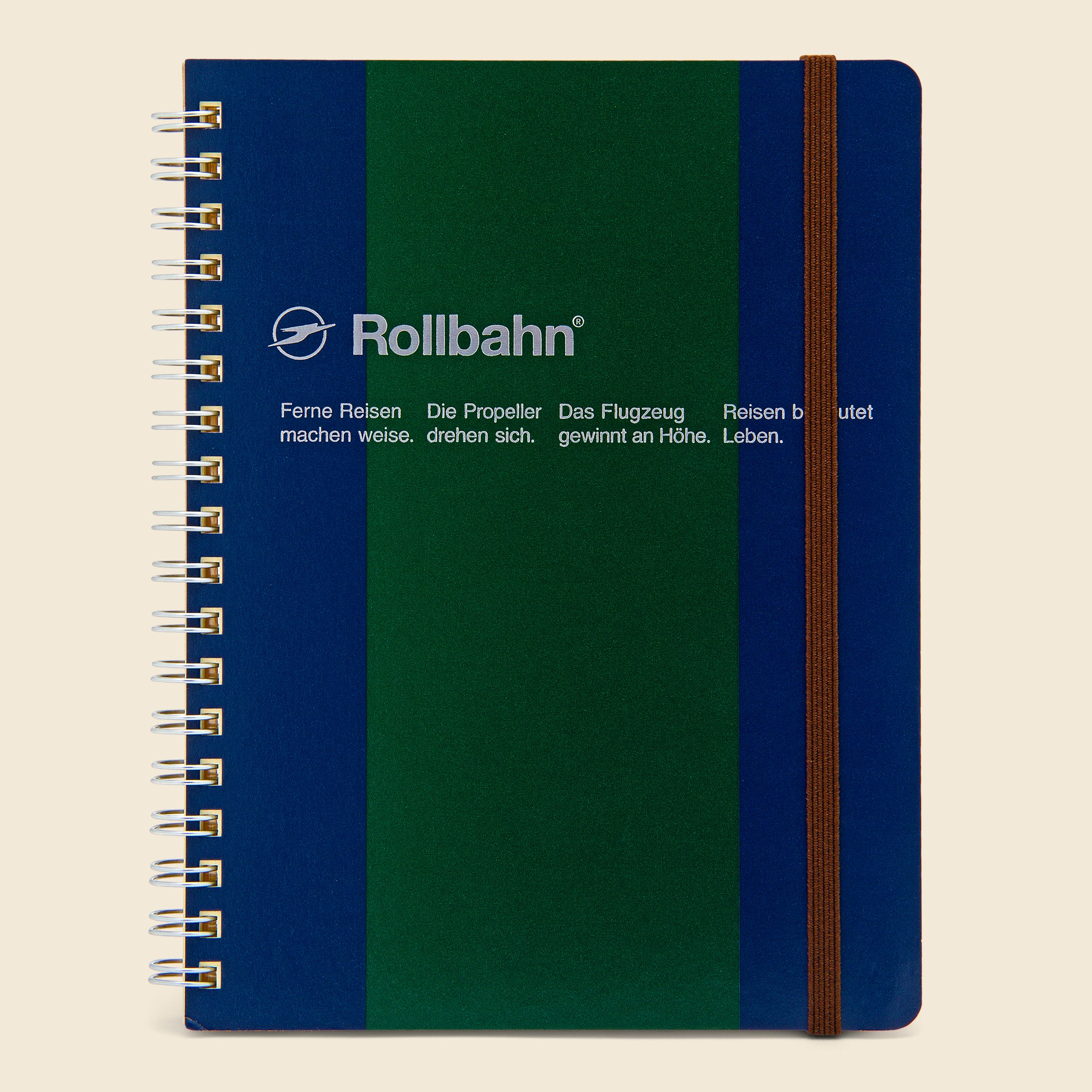 Rollbahn Spiral Notebook - Dark Blue/Green
