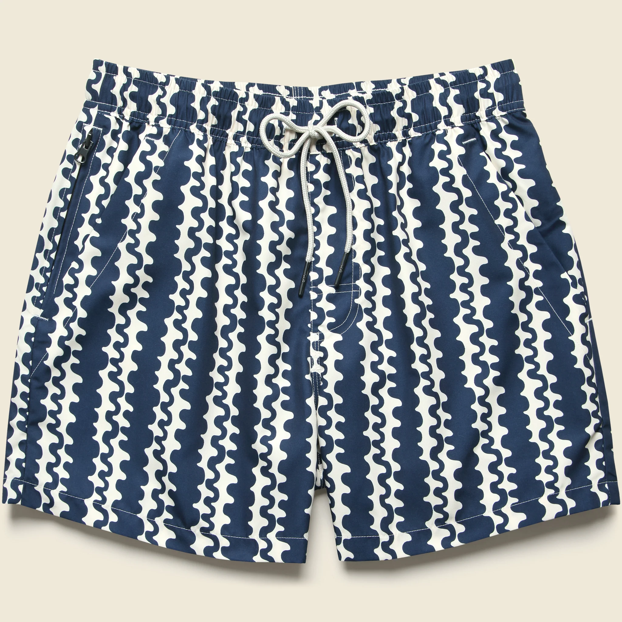 5" Swim Trunks - Blue Scribble