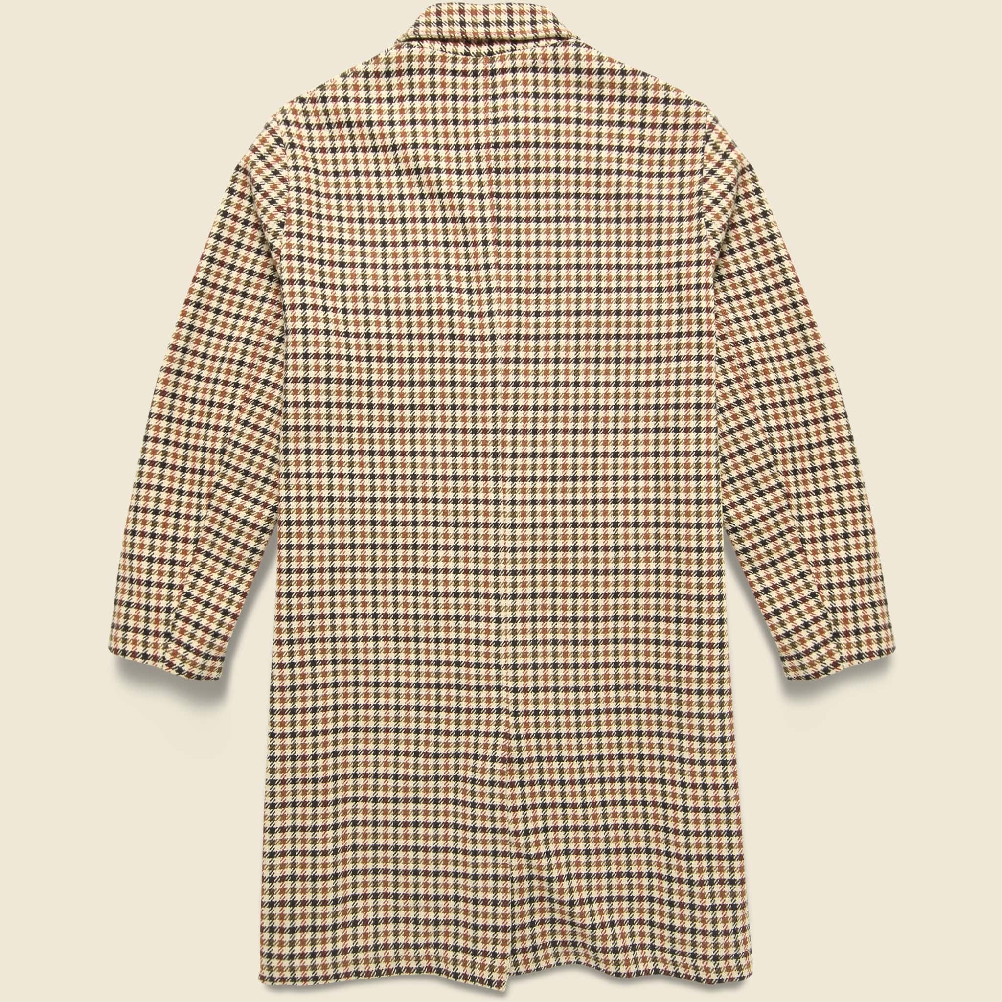Swing Overcoat - Stone Houndstooth Check - Image 2