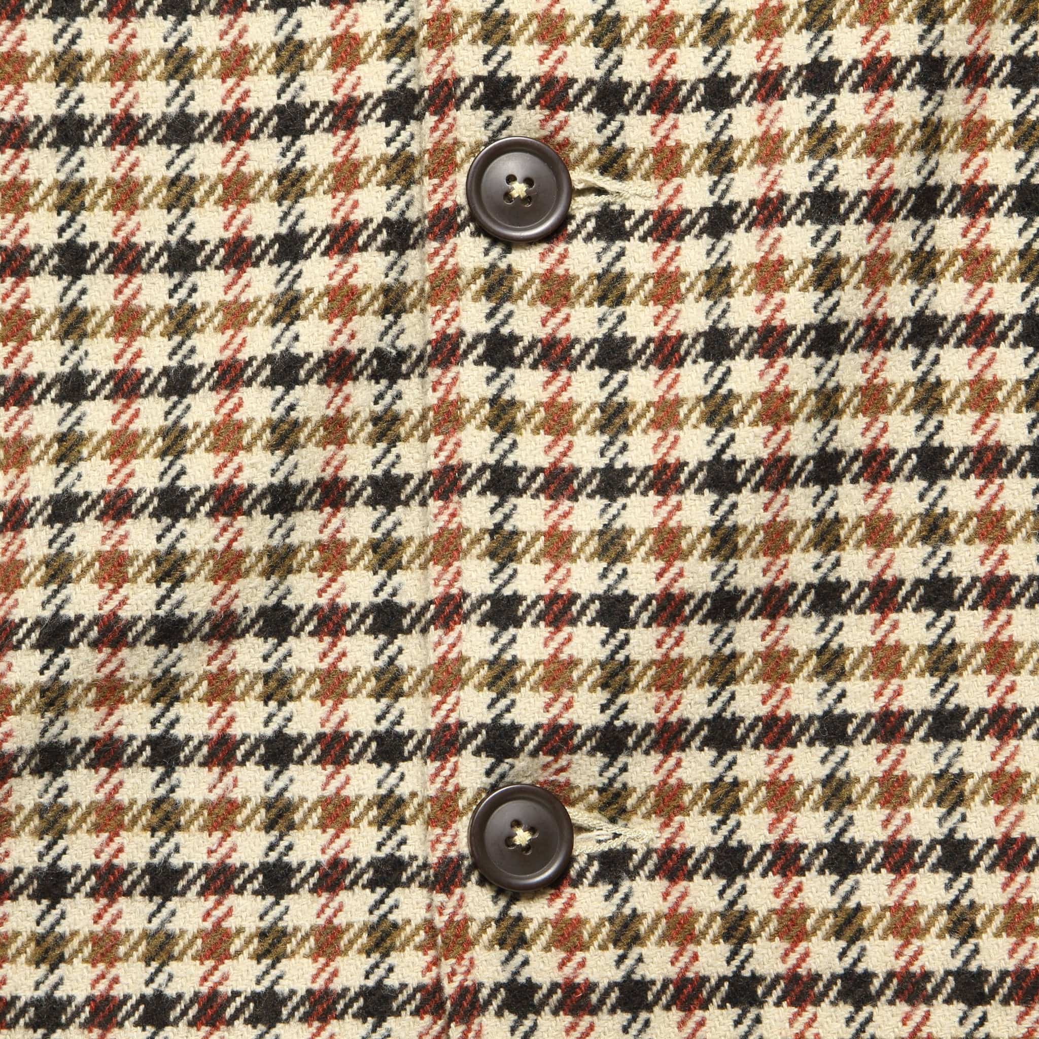 Swing Overcoat - Stone Houndstooth Check - Image 3