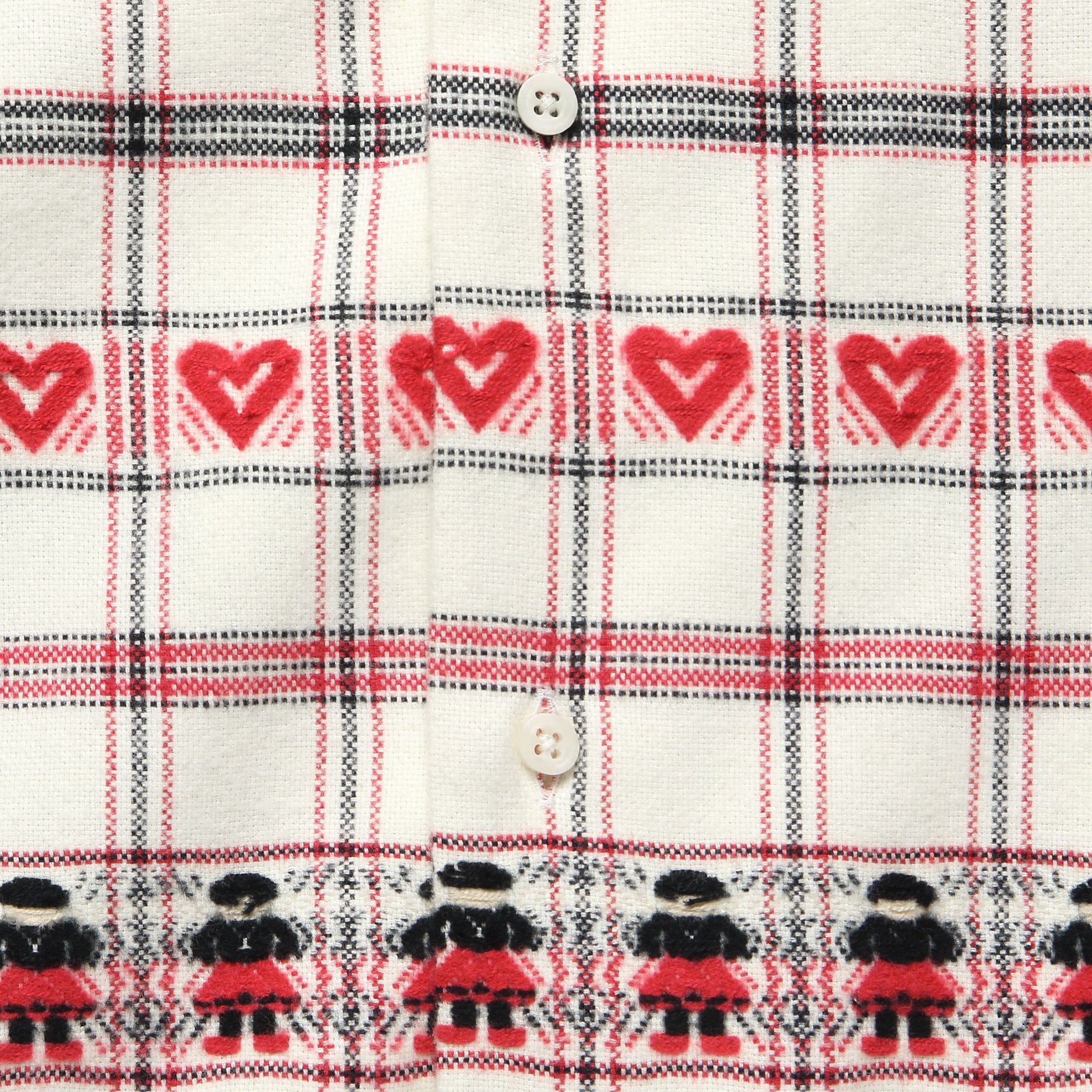 Swiss Miss Flannel JQ Shirt - Red/White/Black - Image 4