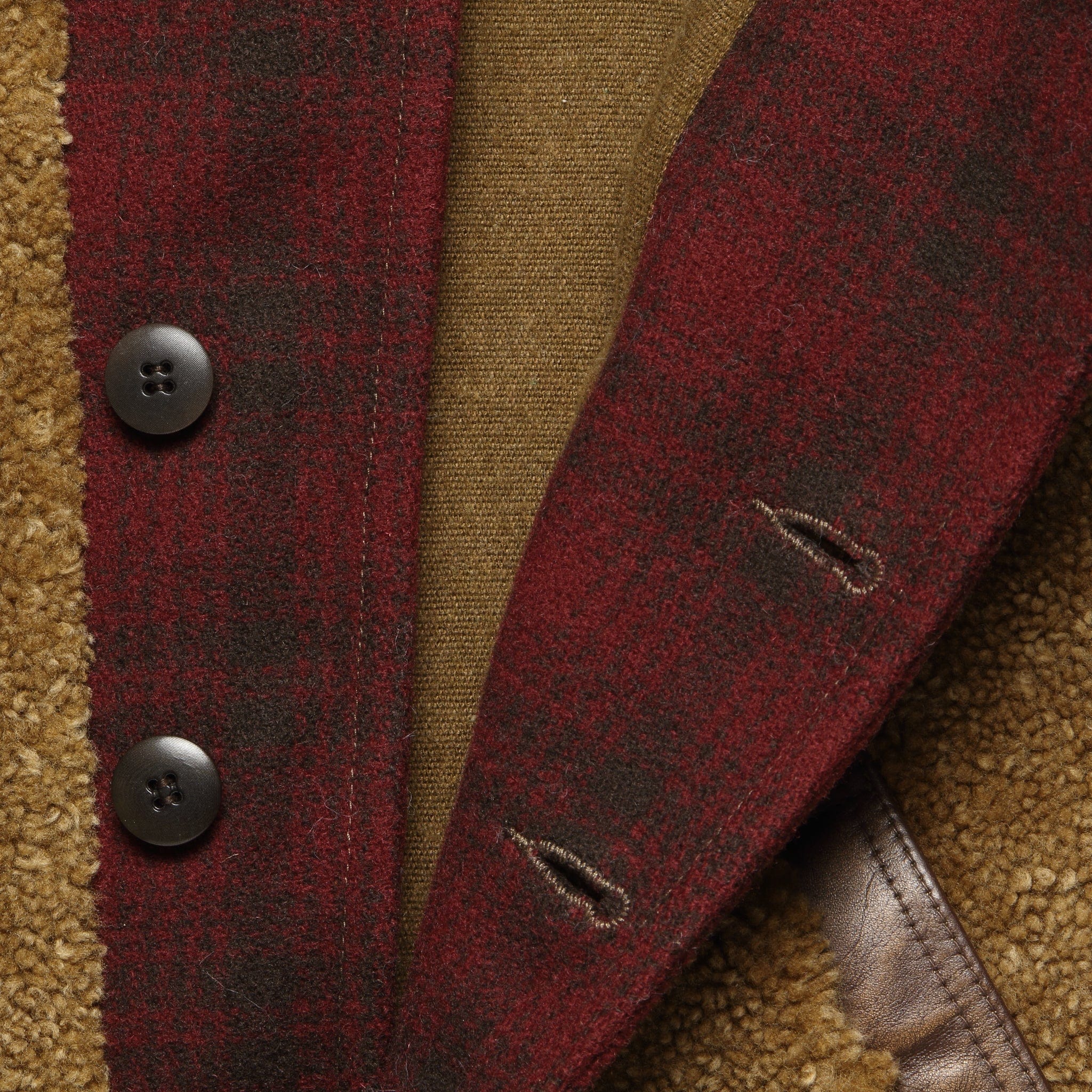 Talaton Plaid Wool Grizzly Jacket - Red/Black/Multi - Image 3