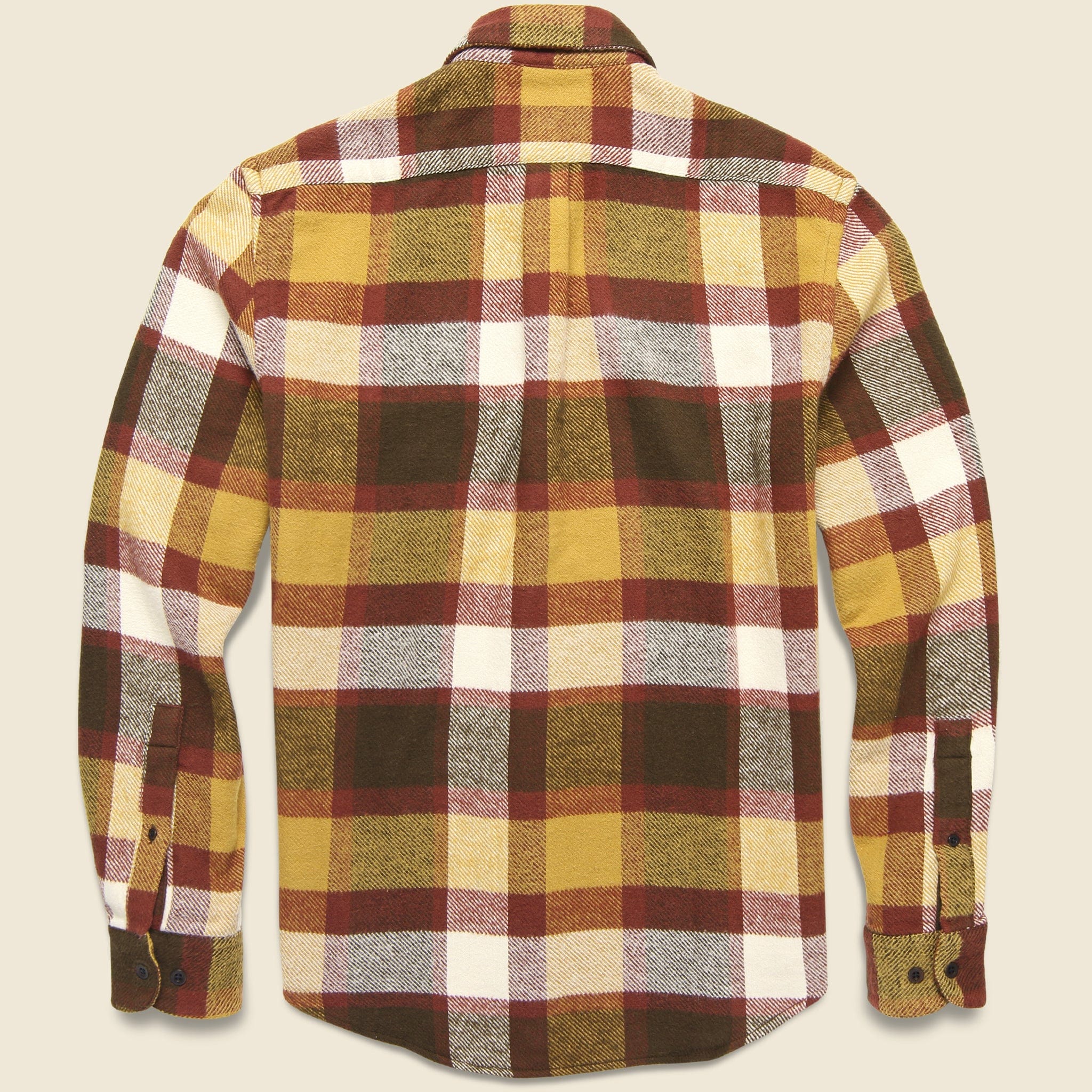 Terracotta Check Shirt - Yellow/Brown/Red - Image 2