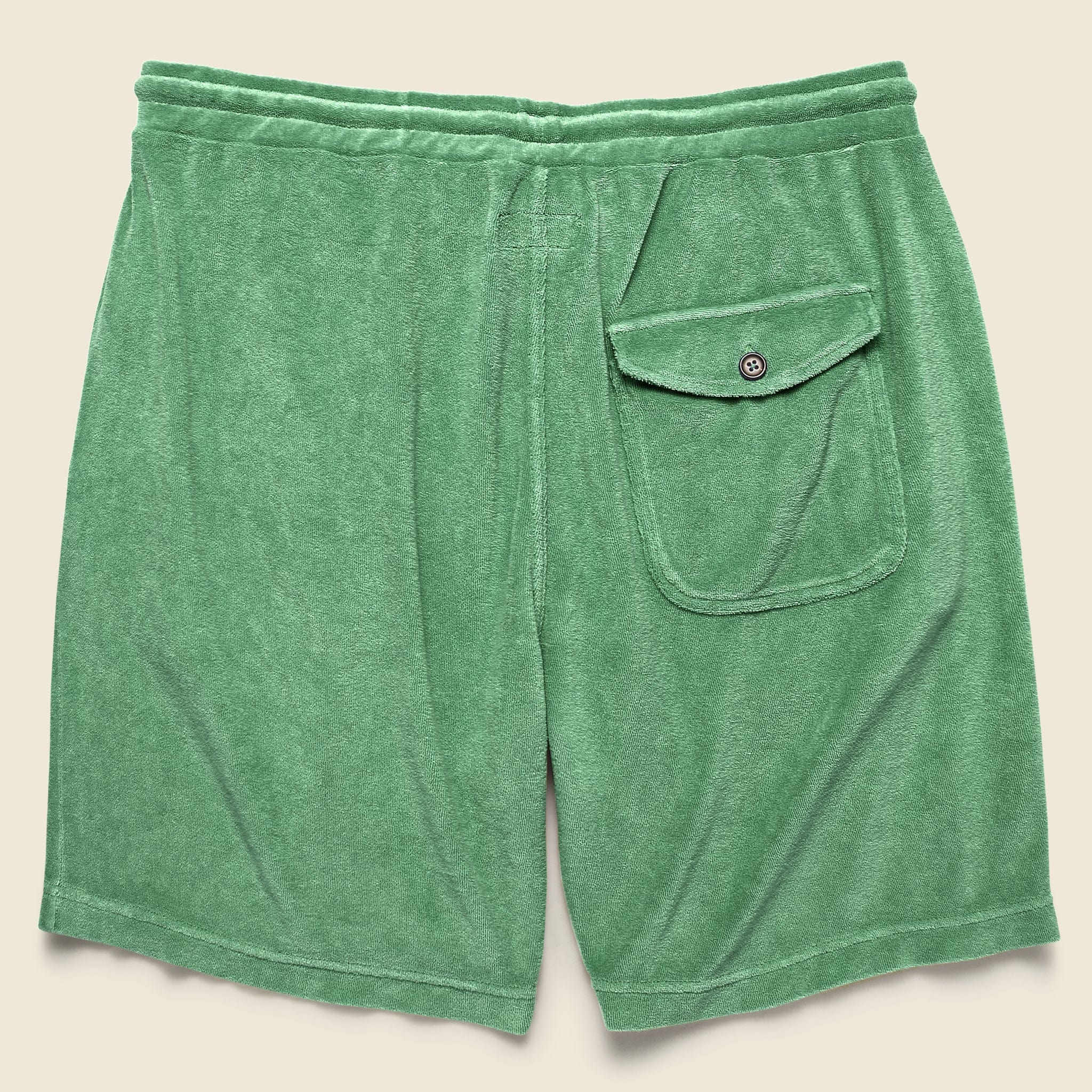 Terry Fleece Beach Short - Green - Image 2