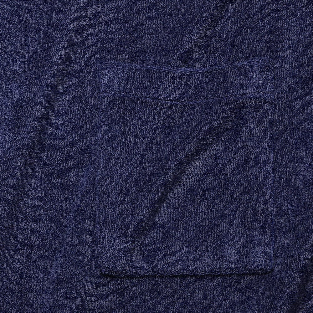 Terry Fleece Vacation Polo - Navy - Image 3