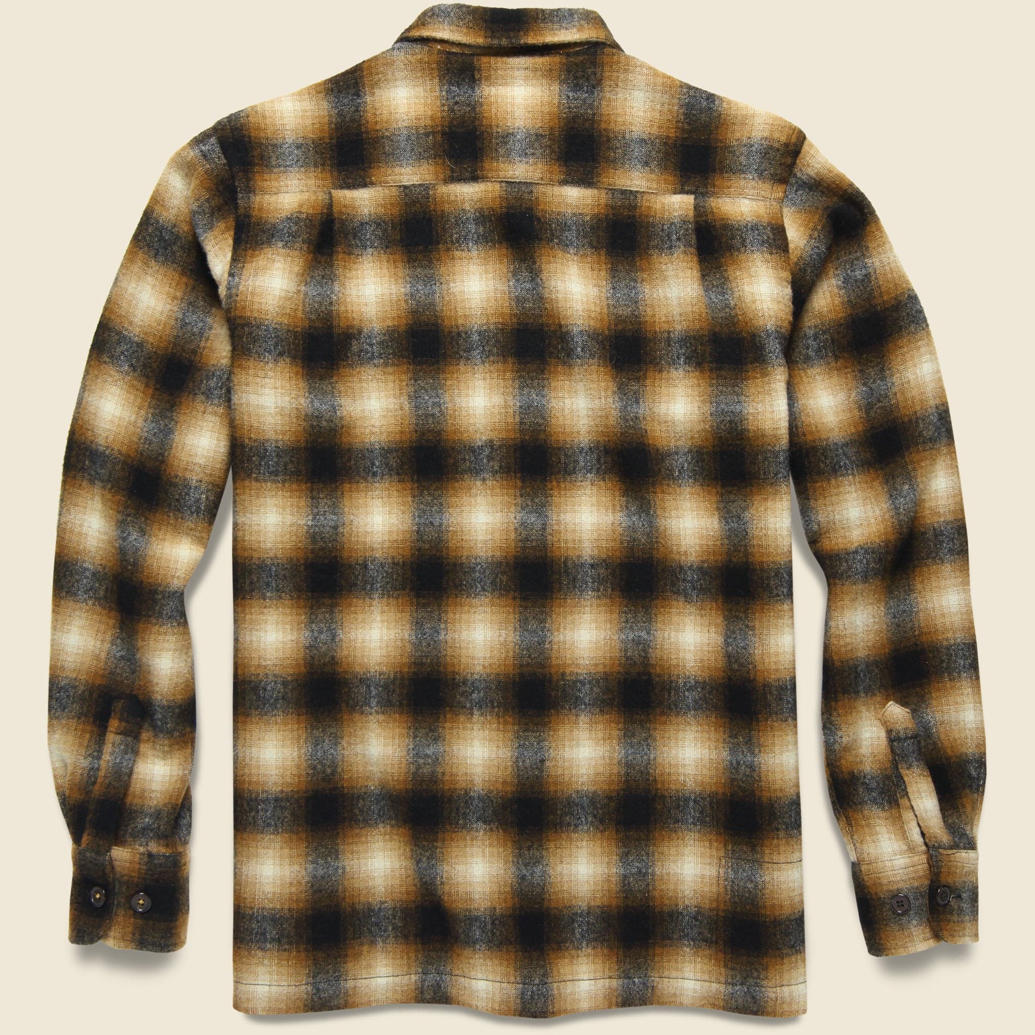 Texas Wool Plaid Utility Shirt - Brown Check - Image 2