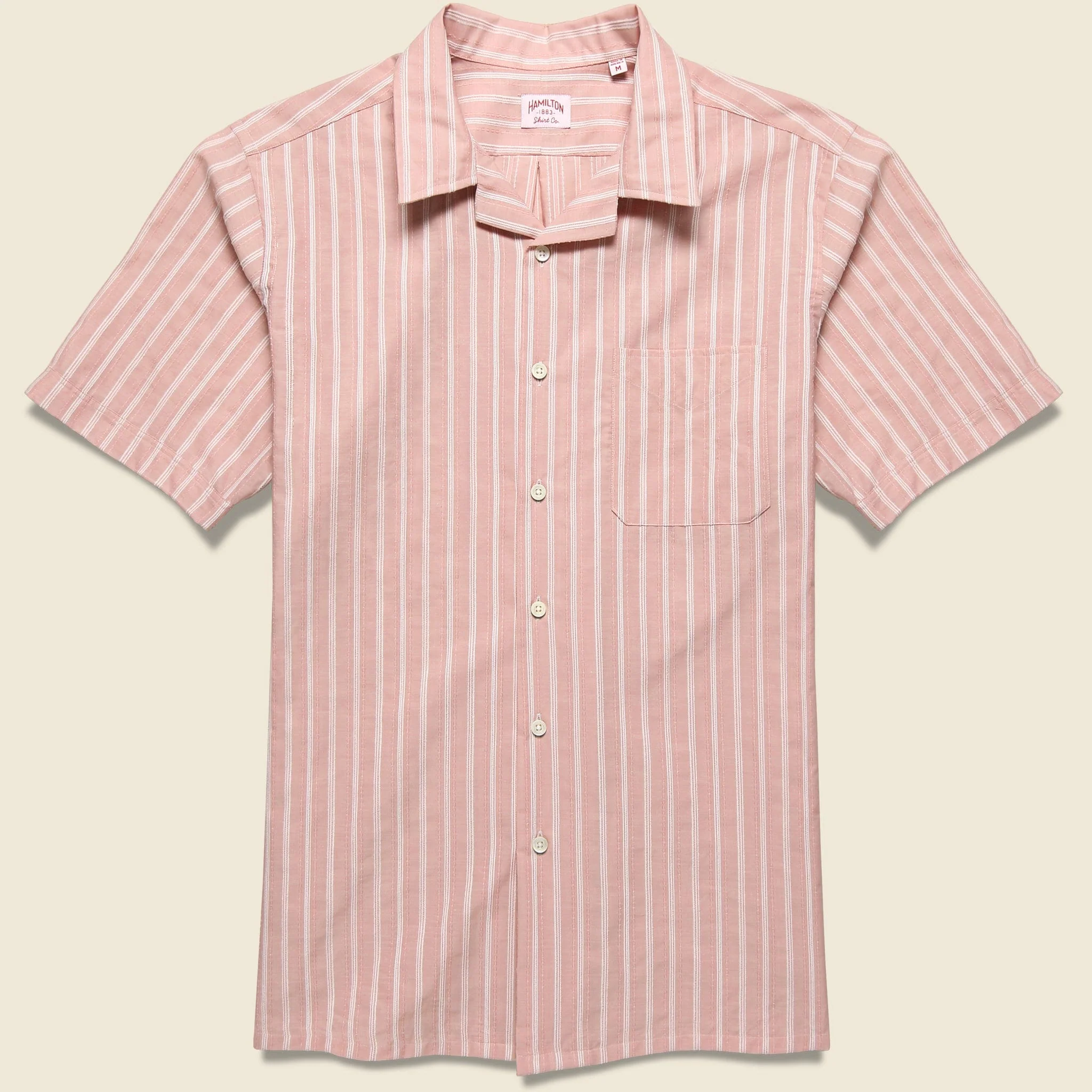 Textured Stripe Shirt - Pink/White