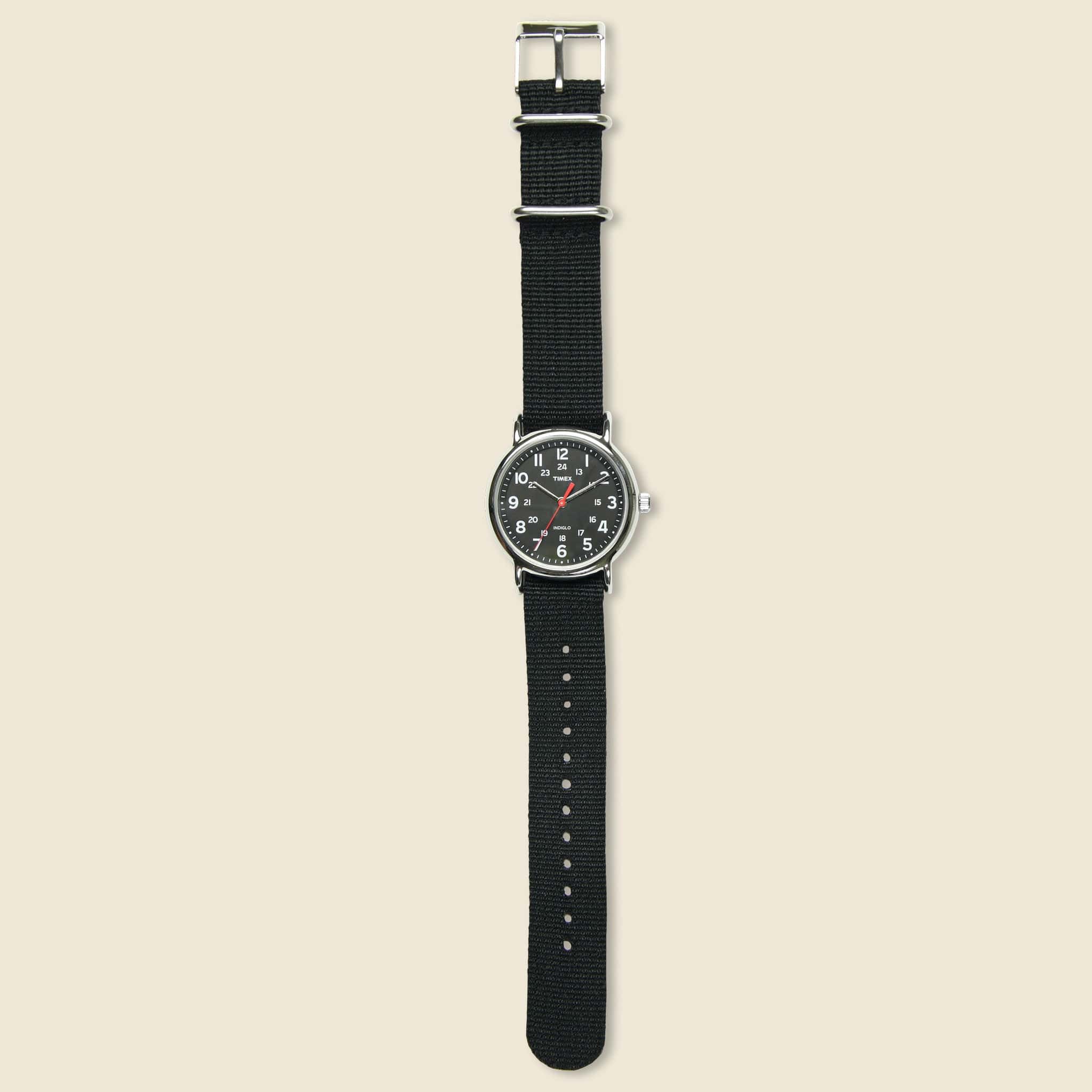 Weekender Nylon Strap Watch 38mm - Black/Black - Image 2