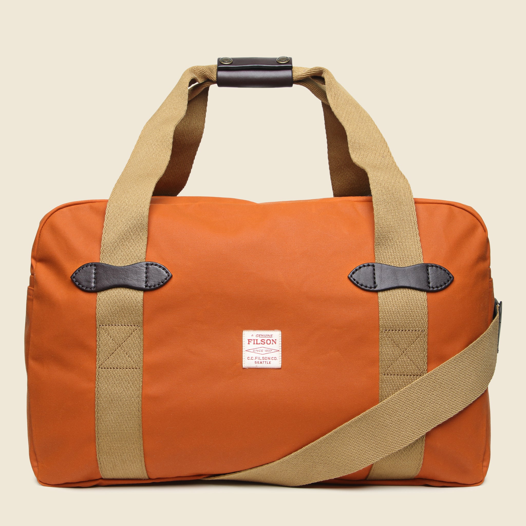 Tin Cloth Medium Duffle Bag - Rust