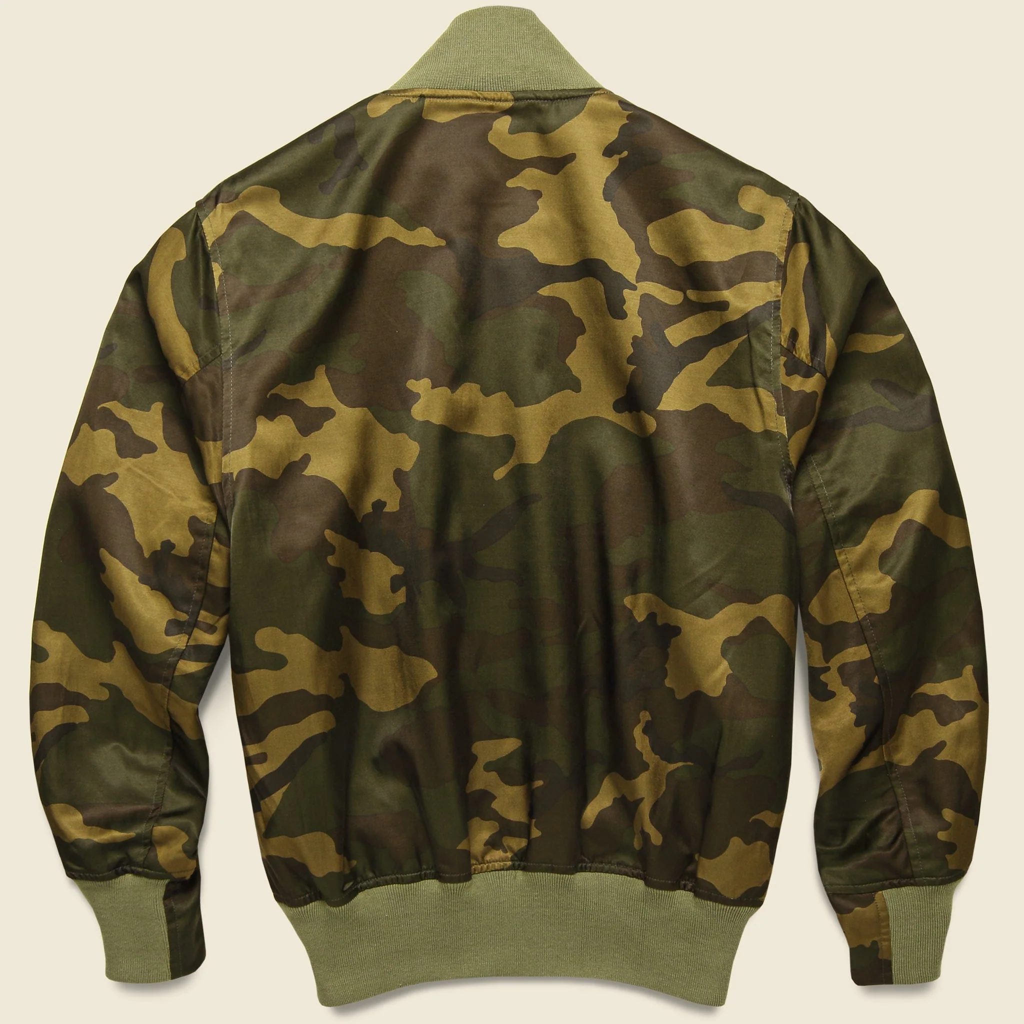 Todd Snyder + Champion - Satin Camo Bomber - Green - Image 2