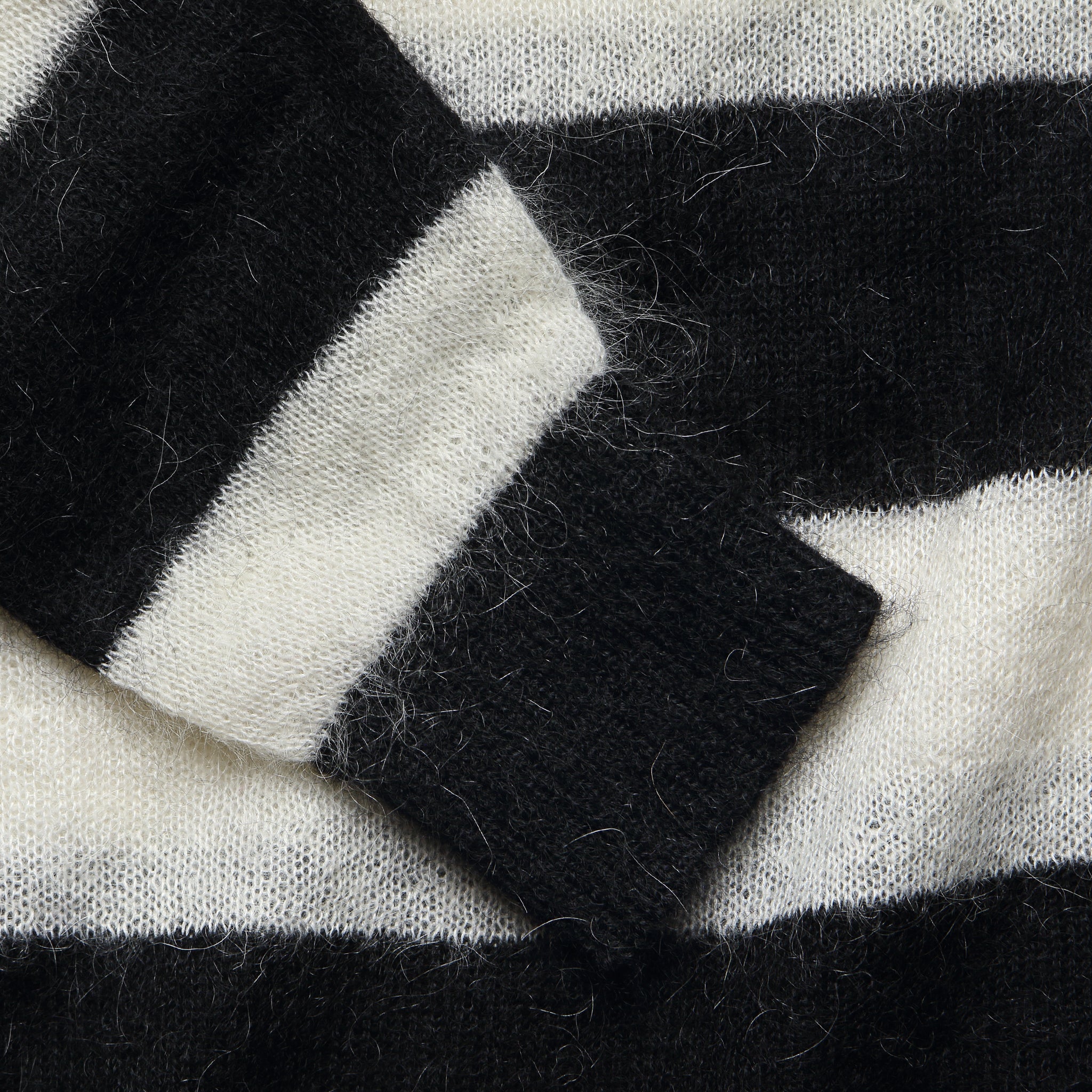 Mohair Rugby Sweater - Black/White - Image 3