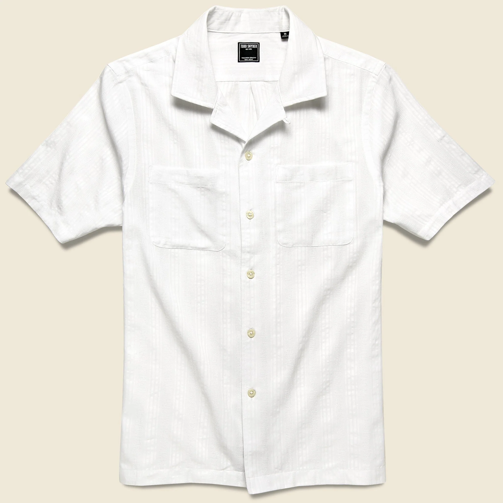 Two-Pocket Maui Camp Shirt - White