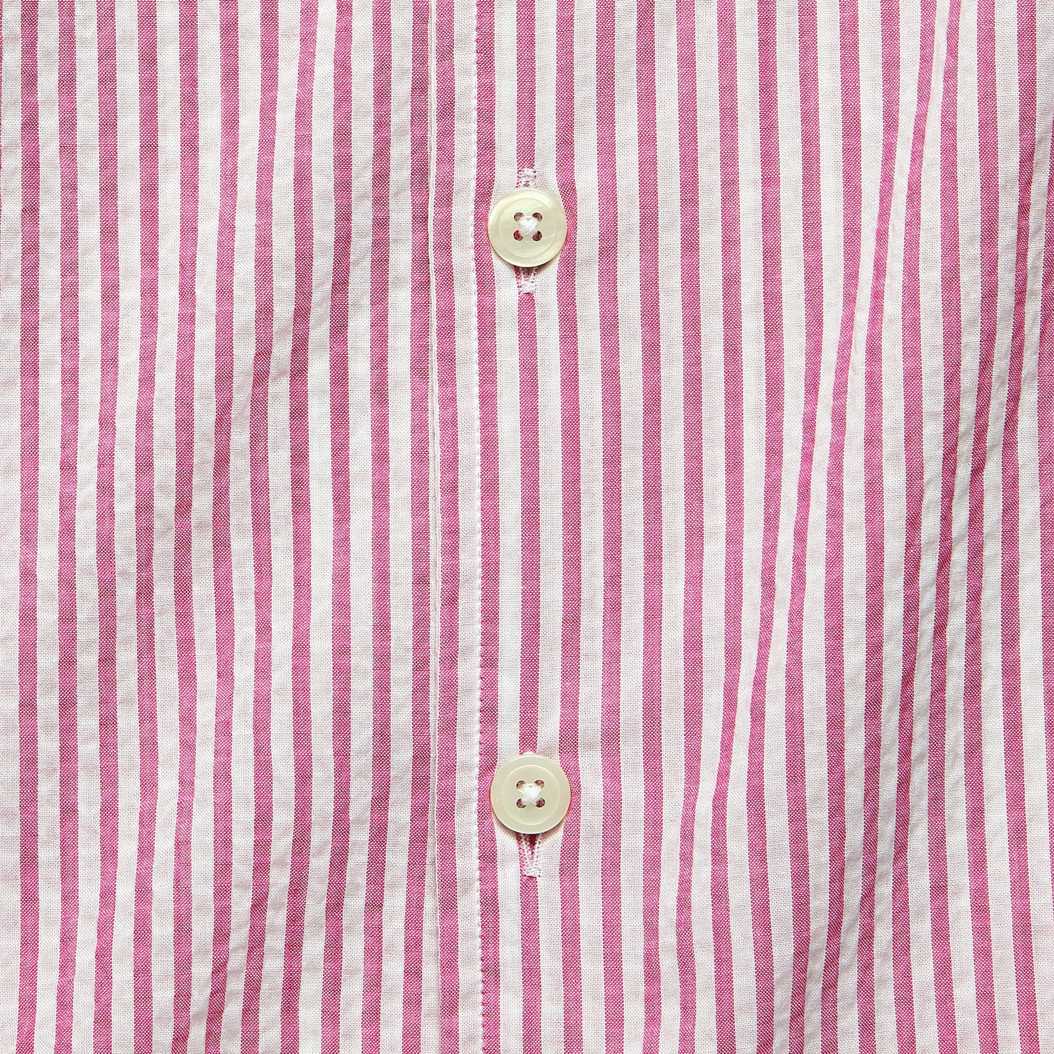 Stripe Seersucker Camp Shirt - Pink - Image 3