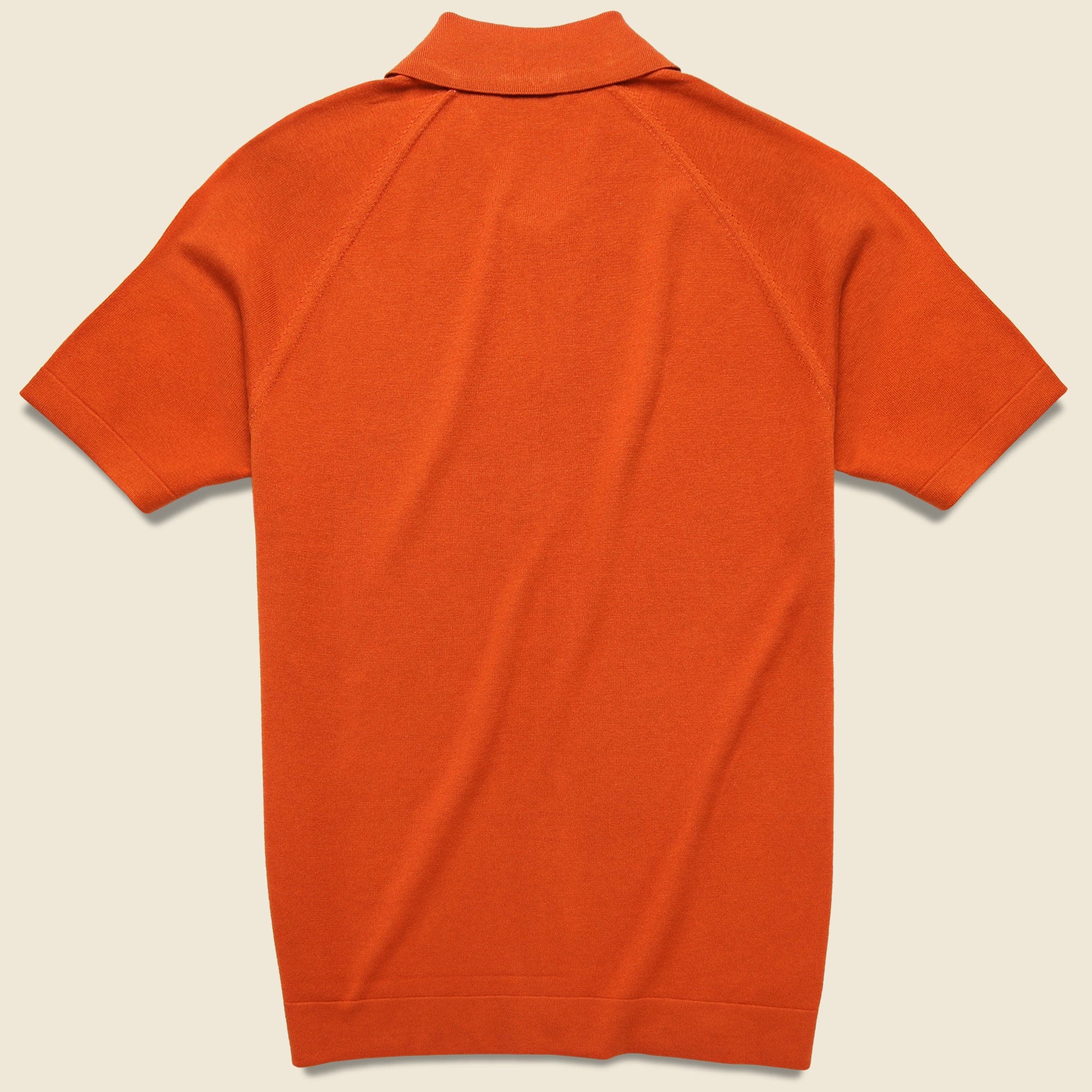 Trippy Button Down Sweater Polo - Orange - Image 2