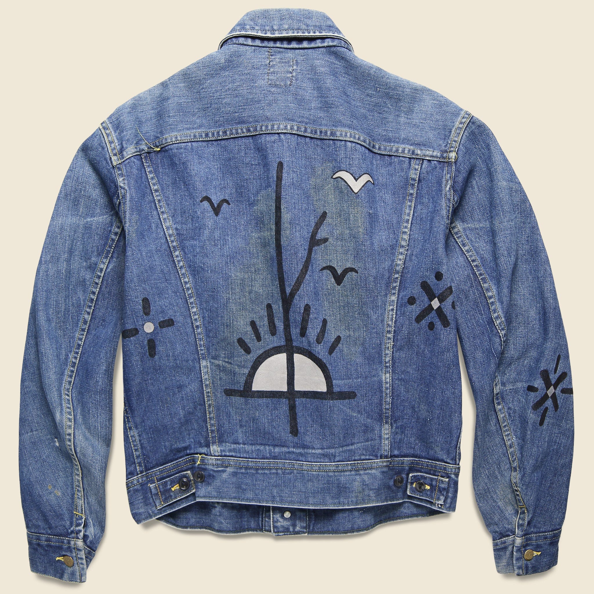 Vintage Lee Rider Jacket - Birds & Sunrise