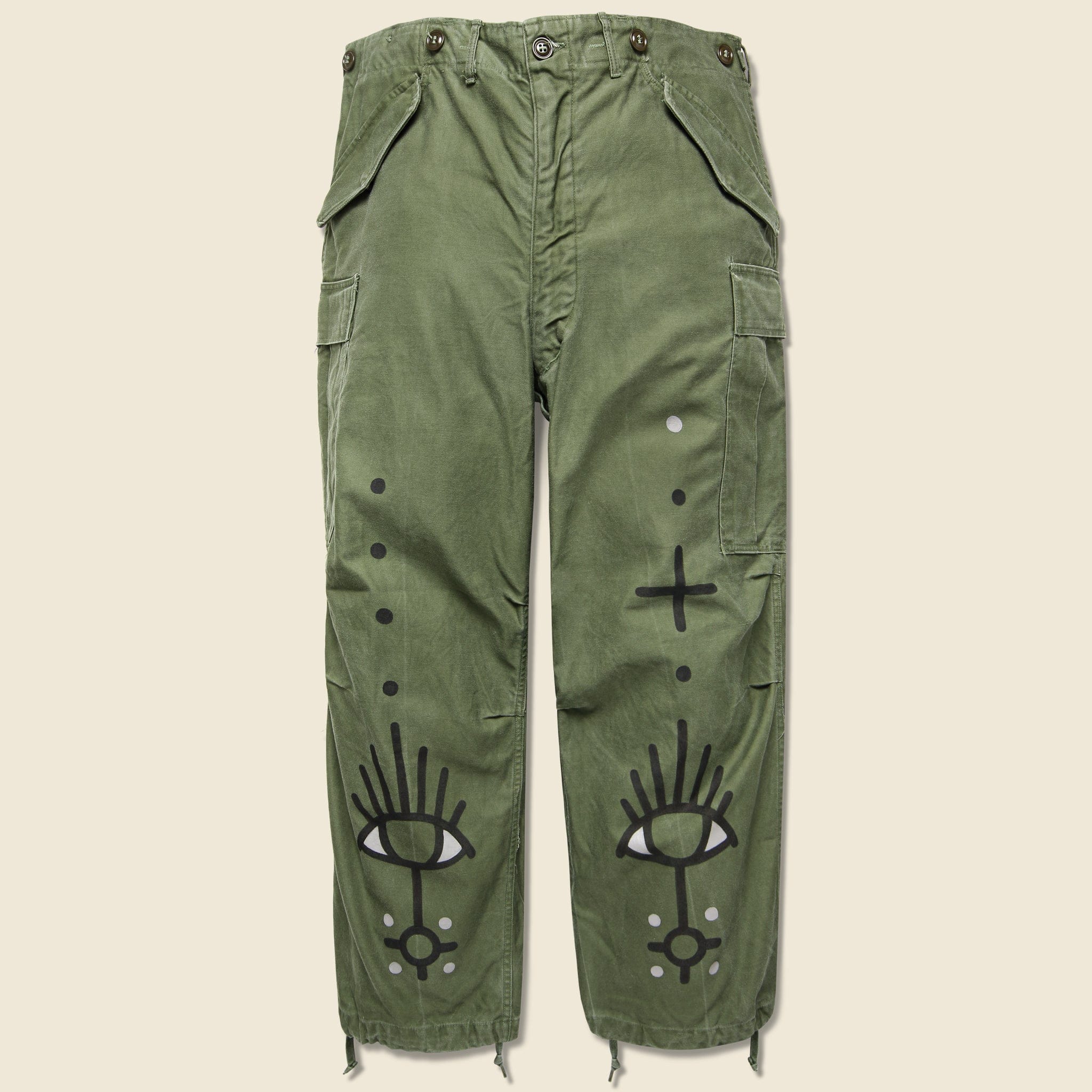 Vintage Military-Issued Field Pants - All Seeing Eye