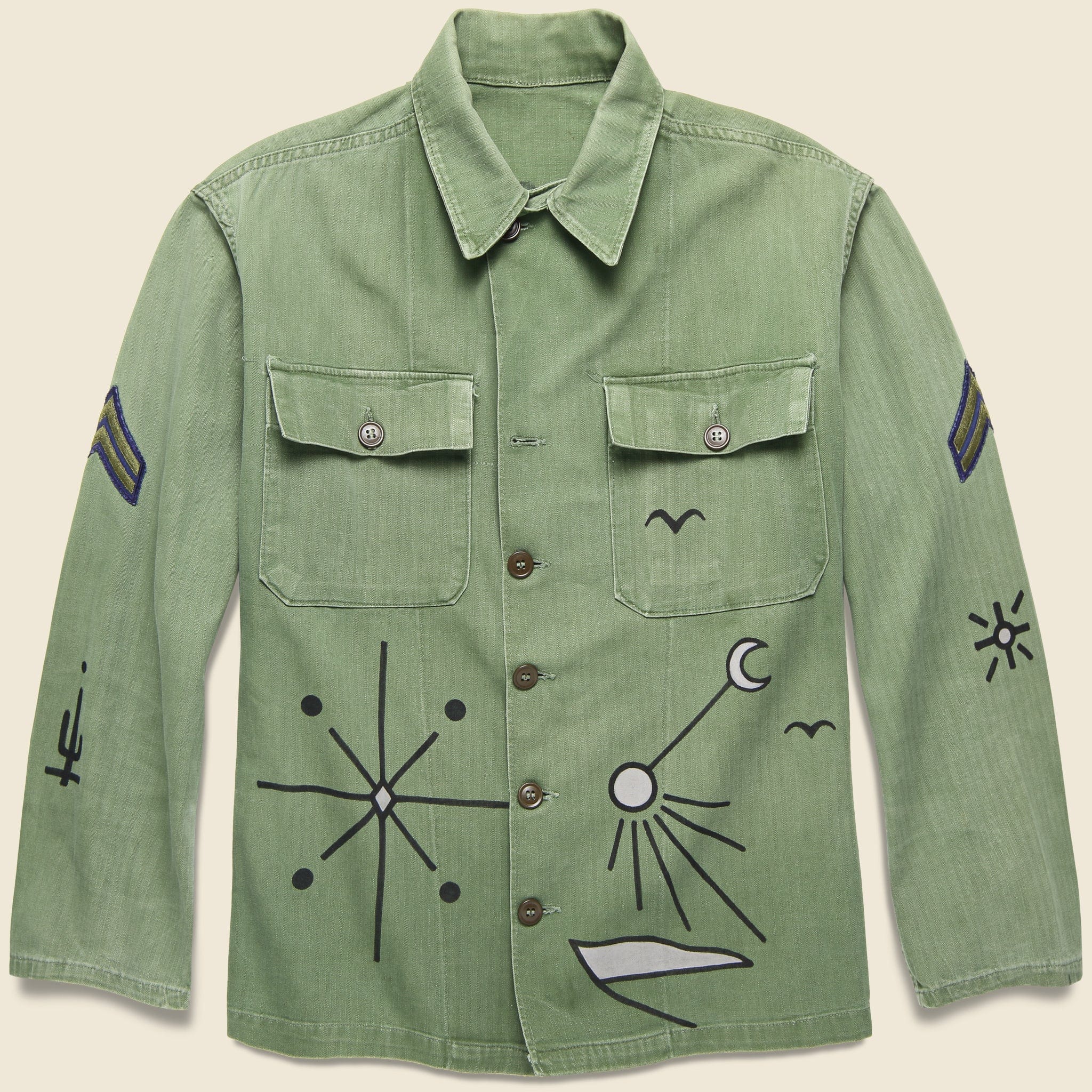 Vintage Combat Overshirt - Desert Longhorn Skull