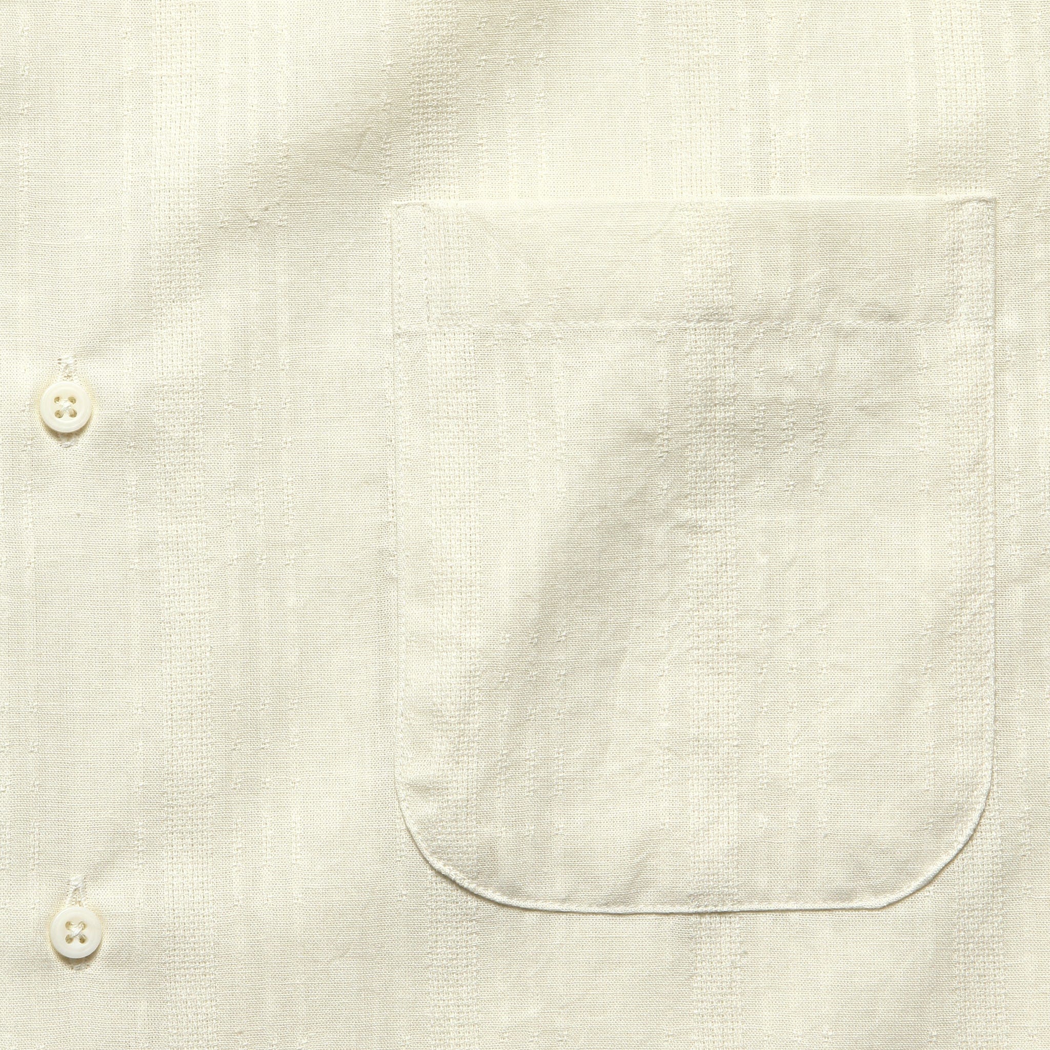 Tonal Stripe Dobby Camp Shirt - White - Image 3