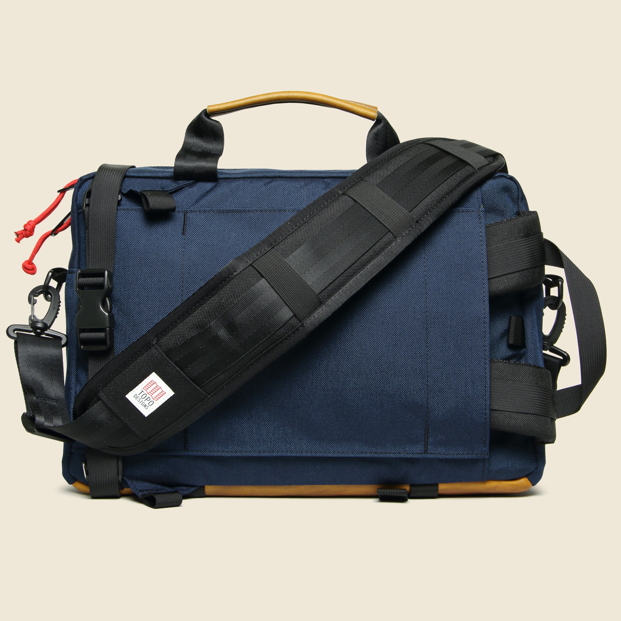 Commuter Briefcase - Navy/Brown Leather - Image 2