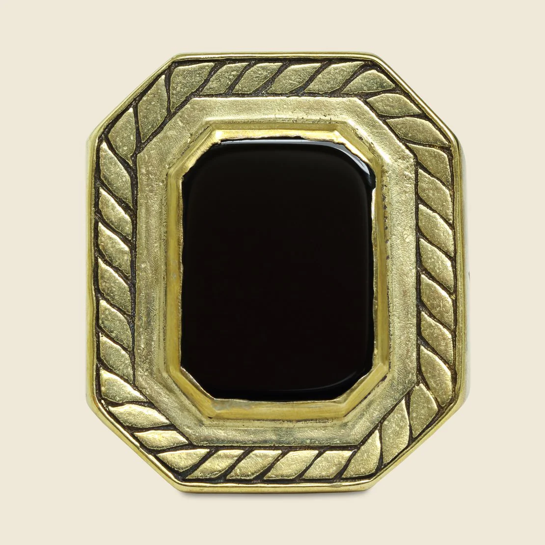 40 Knots Ring - Brass/Onyx - Image 2