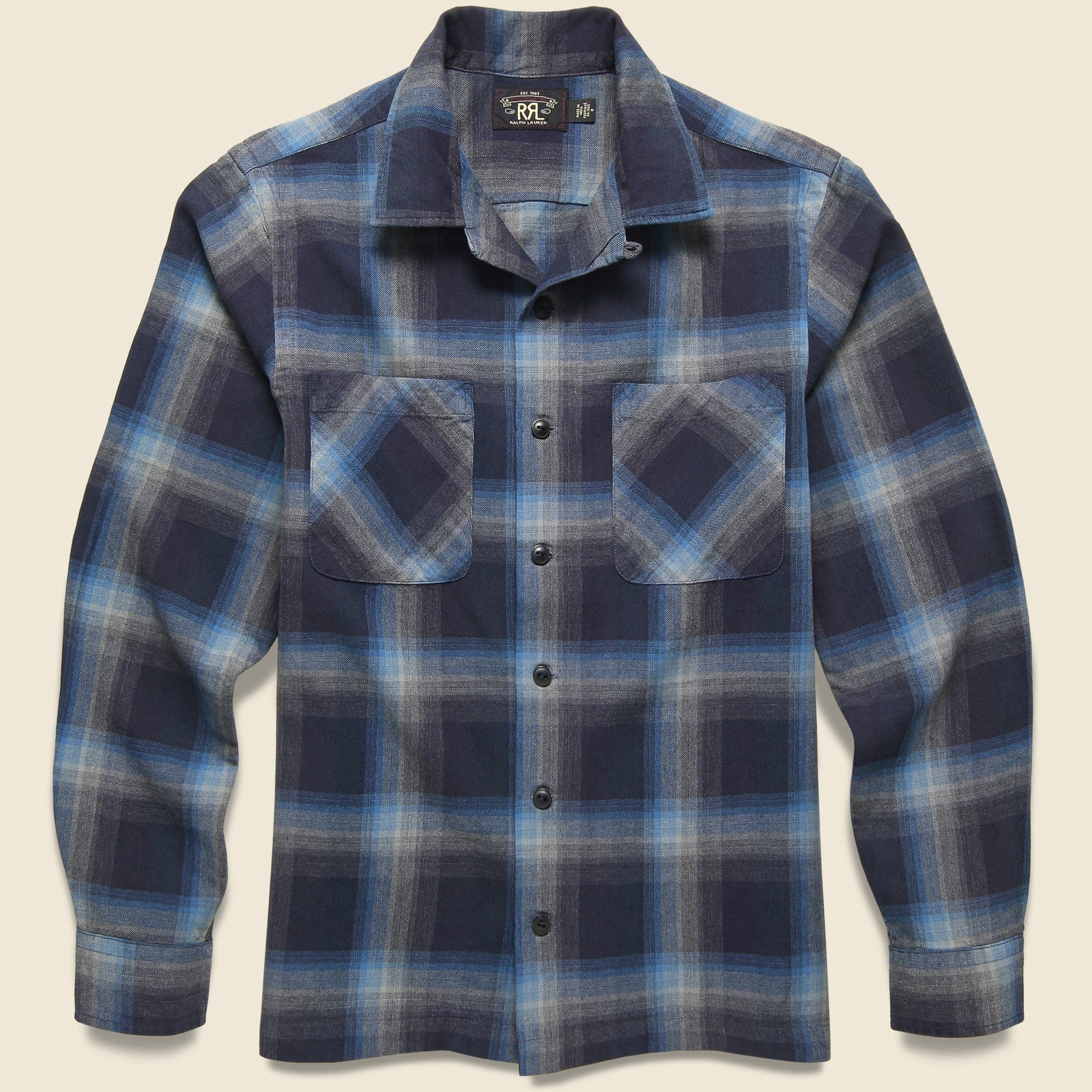 Towns Camp Shirt - Black/Blue
