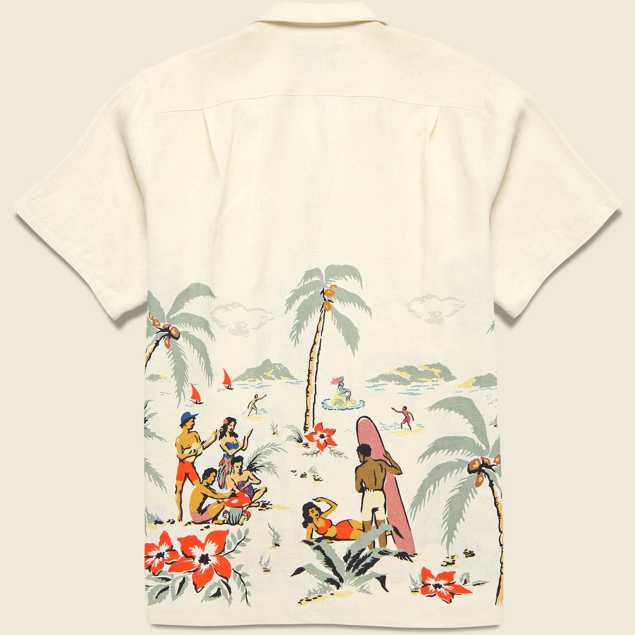 Trippin Beach Camp Shirt - Natural - Image 2