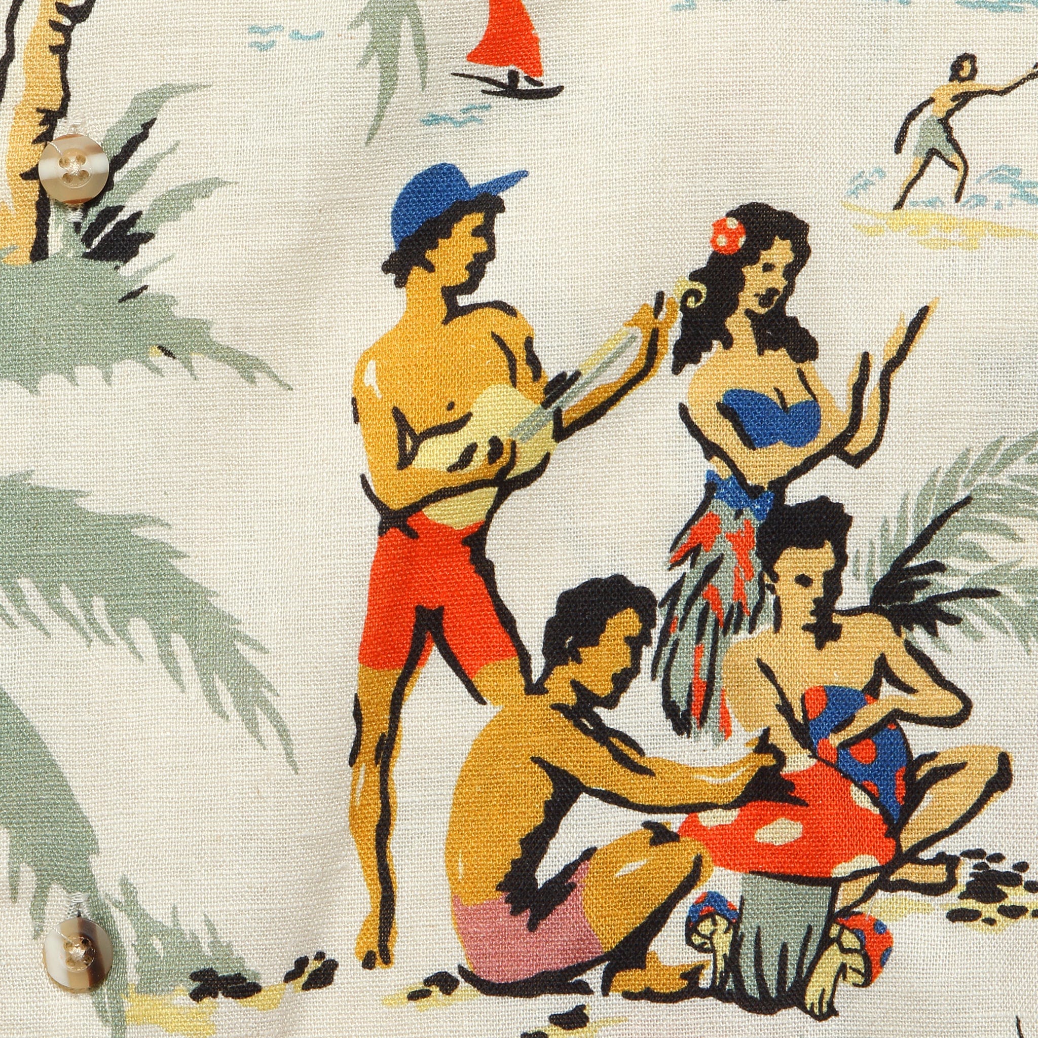 Trippin Beach Camp Shirt - Natural - Image 3