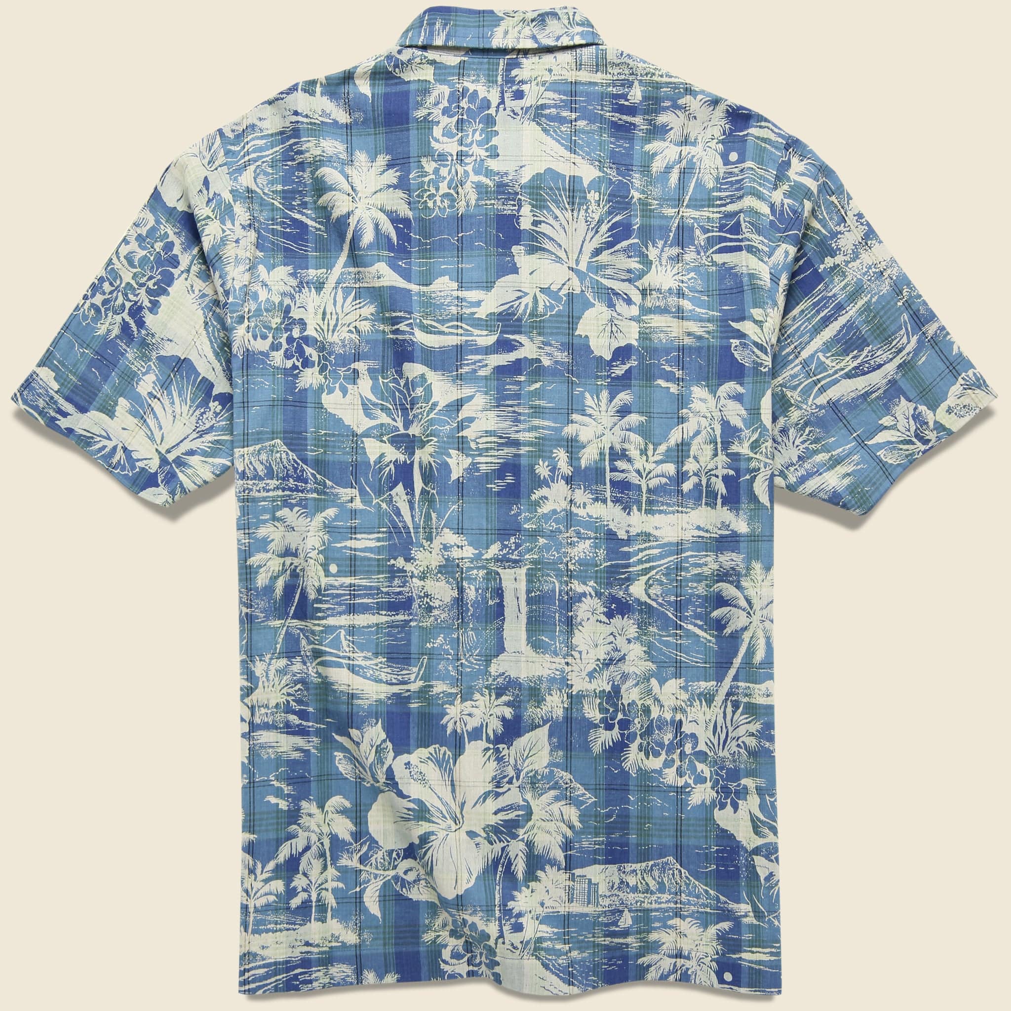 Tropical Check Road Shirt - Indigo - Image 2