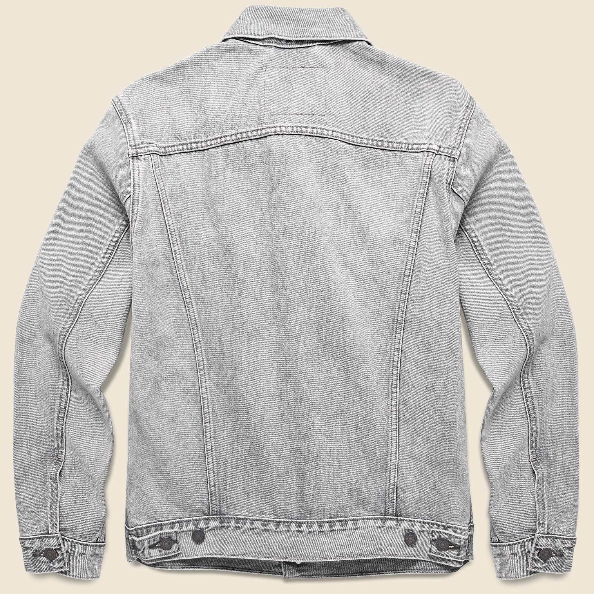 Trucker Jacket - Love A Lot (Washed Grey) - Image 2