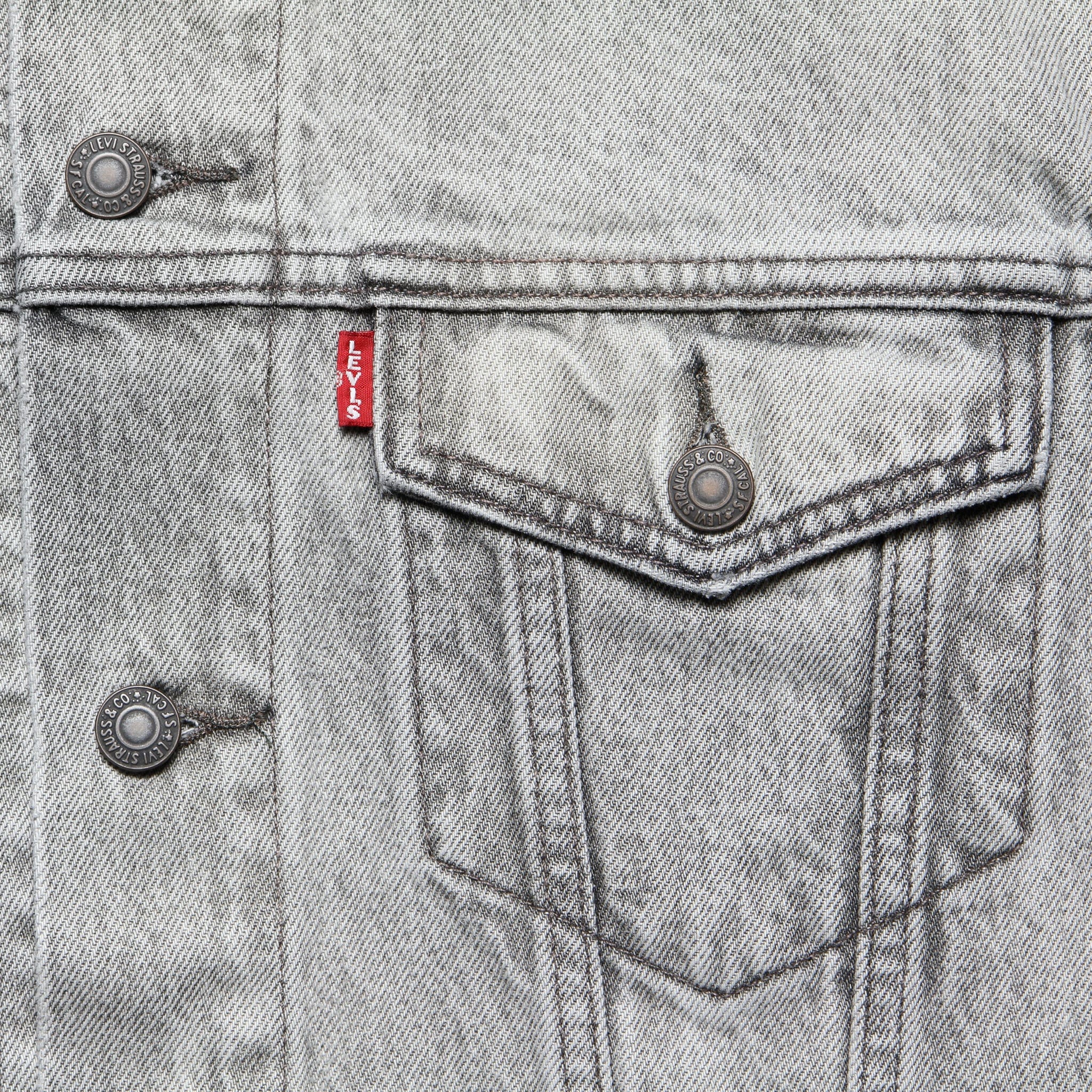 Trucker Jacket - Love A Lot (Washed Grey) - Image 3