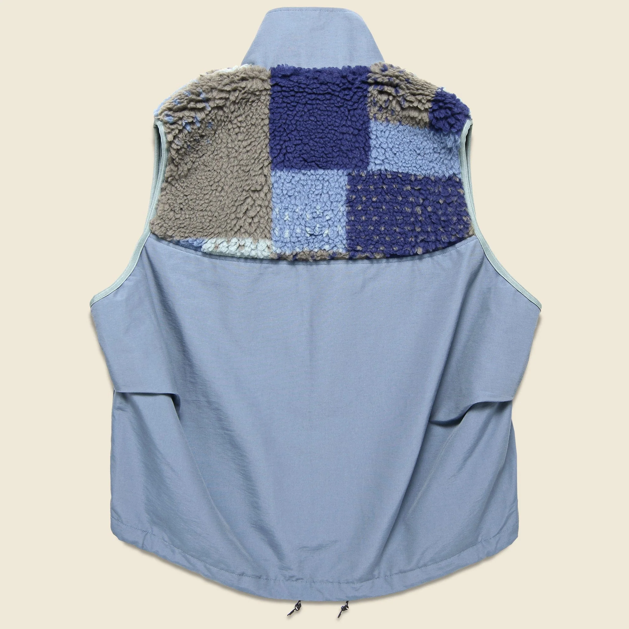 TUGIHAGI Fleece HUTTE Patchwork Vest - Navy - Image 2