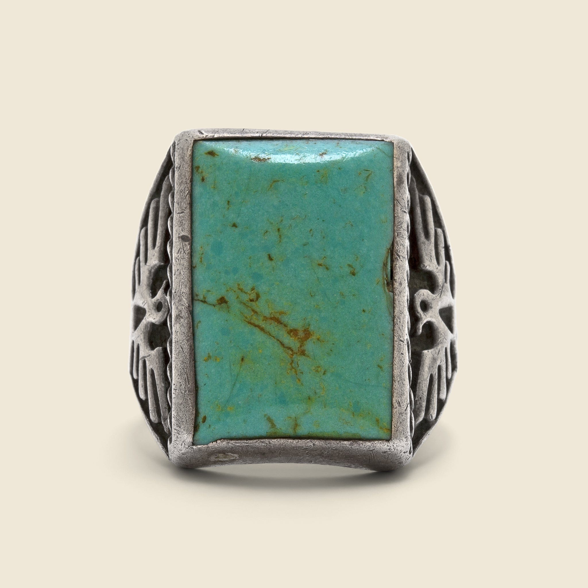 Turquoise Thunderbird/Kachina Ring - Image 2