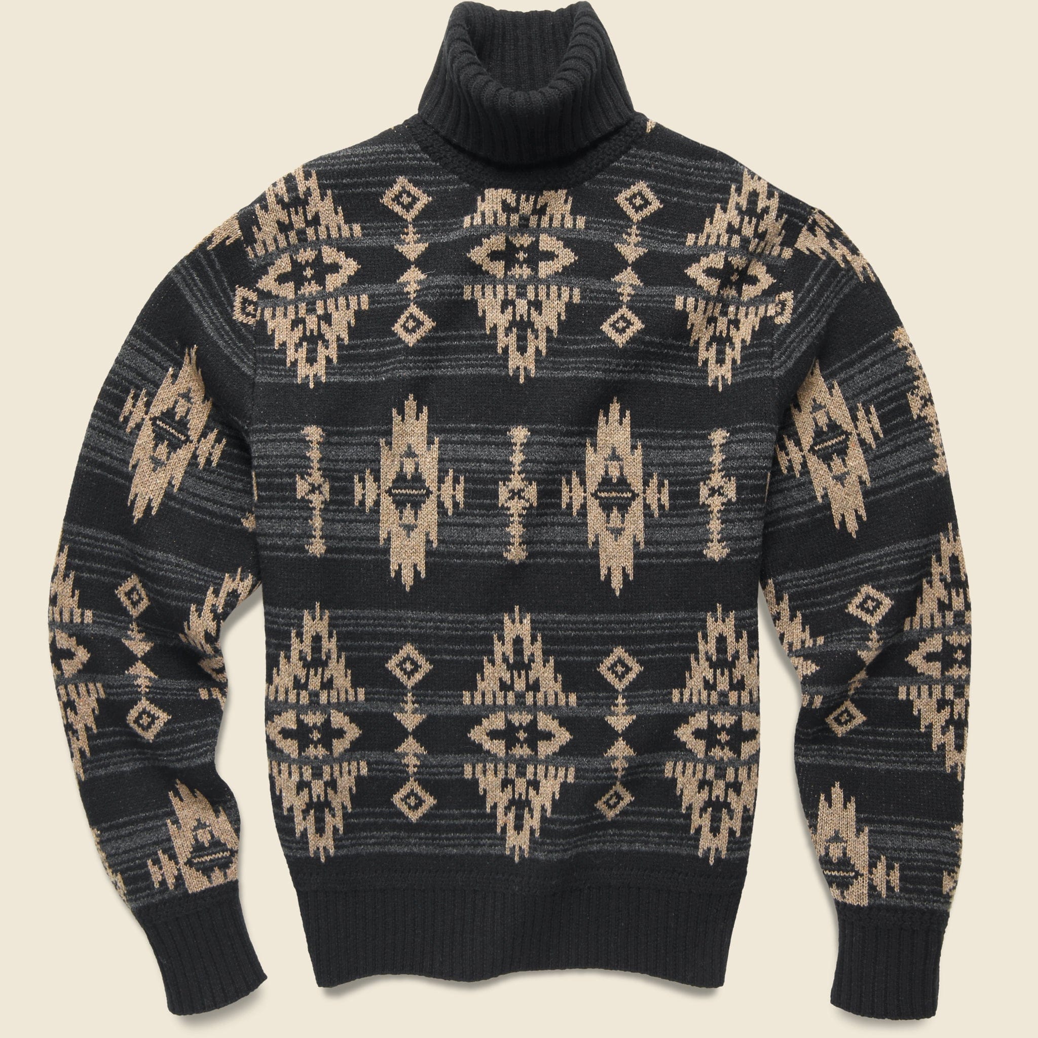 Turtle Neck Pullover - Black Multi