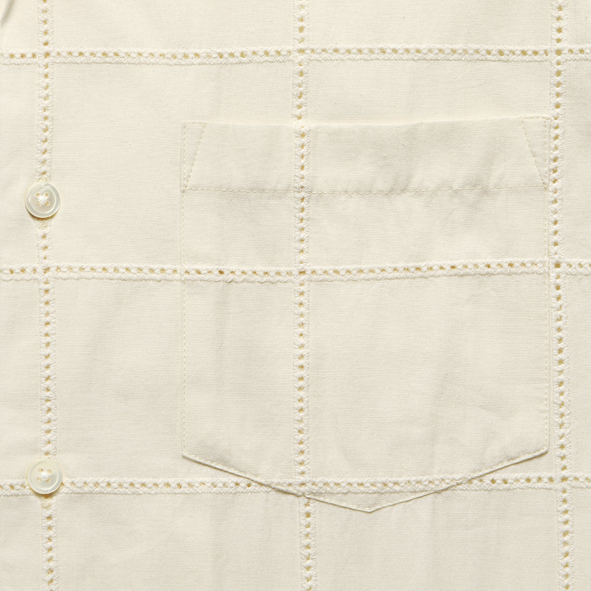Grid Camp Shirt - Ecru - Image 3