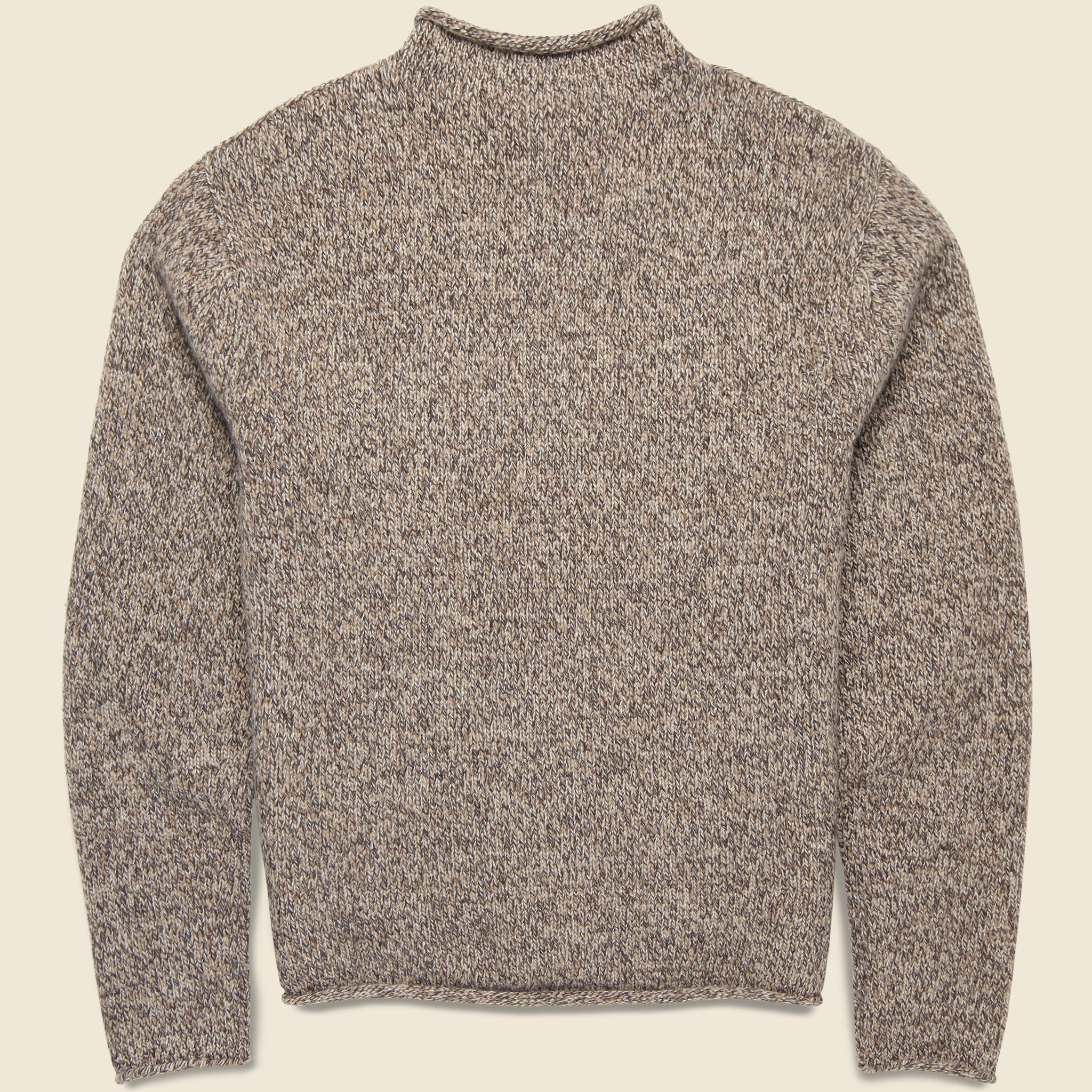 Tweed Roll Neck Sweater - Marled Cedar - Image 2